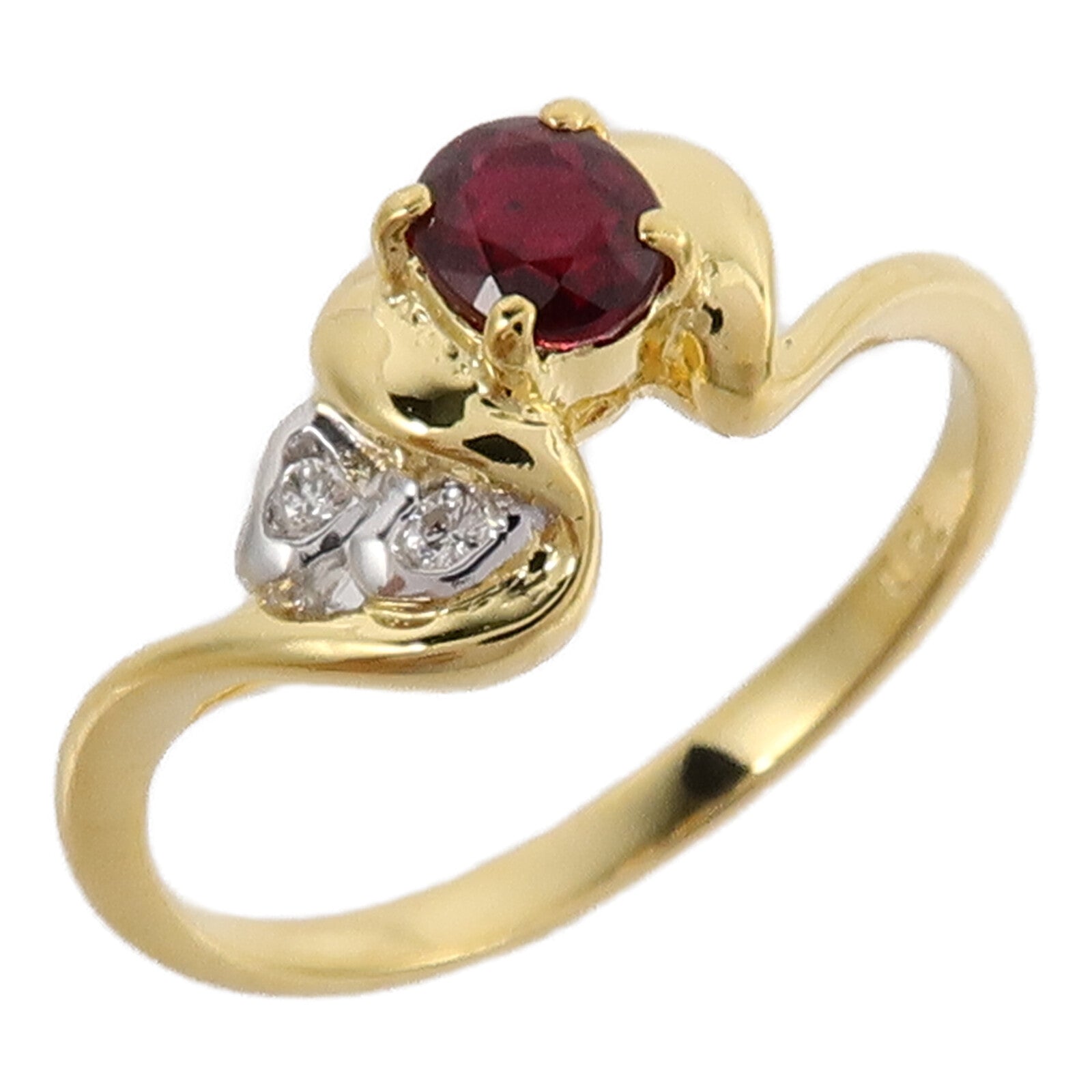 JEWELRY 18K黃金Ruby Diamond Ring紅寶石鑽石戒指