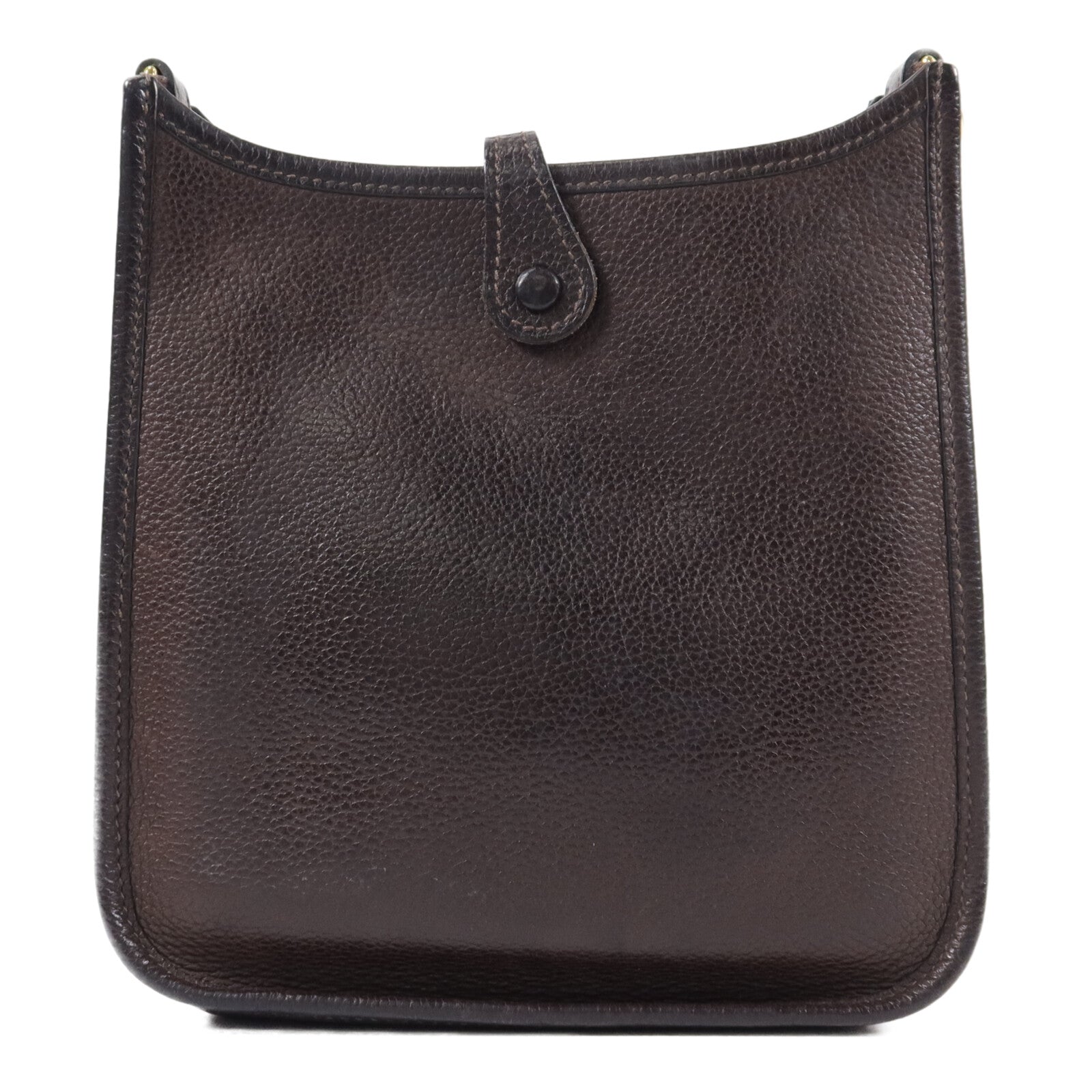 HERMES Clemence皮革Evelyne TPM肩背袋Chocolat