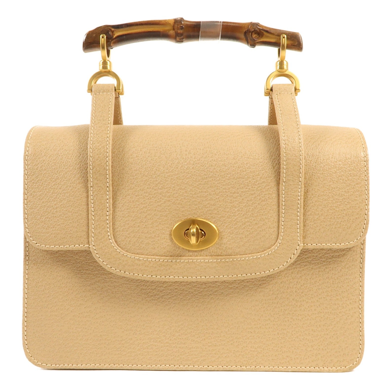 GUCCI 牛皮皮革Hand Bag金扣手挽袋