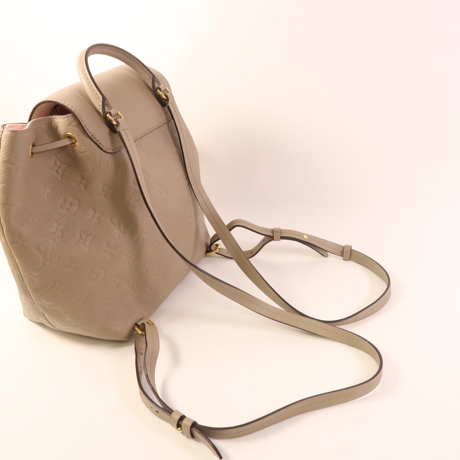 LOUIS VUITTON LV GHW Montsouris PM Backpack M45410 Monogram Empreinte Beige
