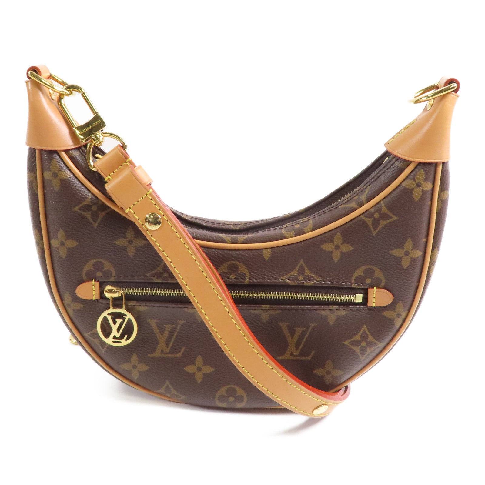 LOUIS VUITTON LV GHW Loop 2 Way Shoulder Bag M81098 Monogram Brown