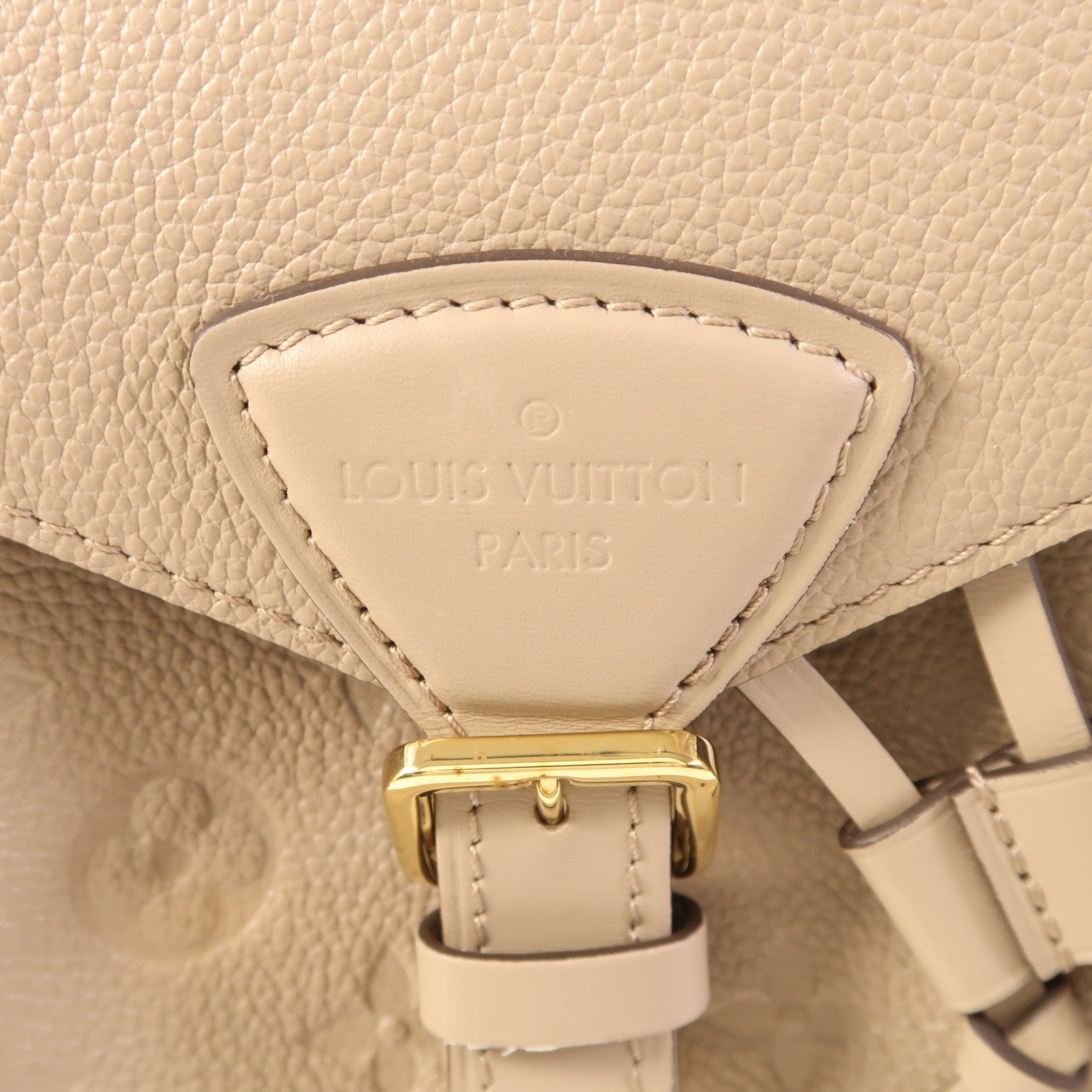 LOUIS VUITTON LV GHW Montsouris PM Backpack M45410 Monogram Empreinte Beige