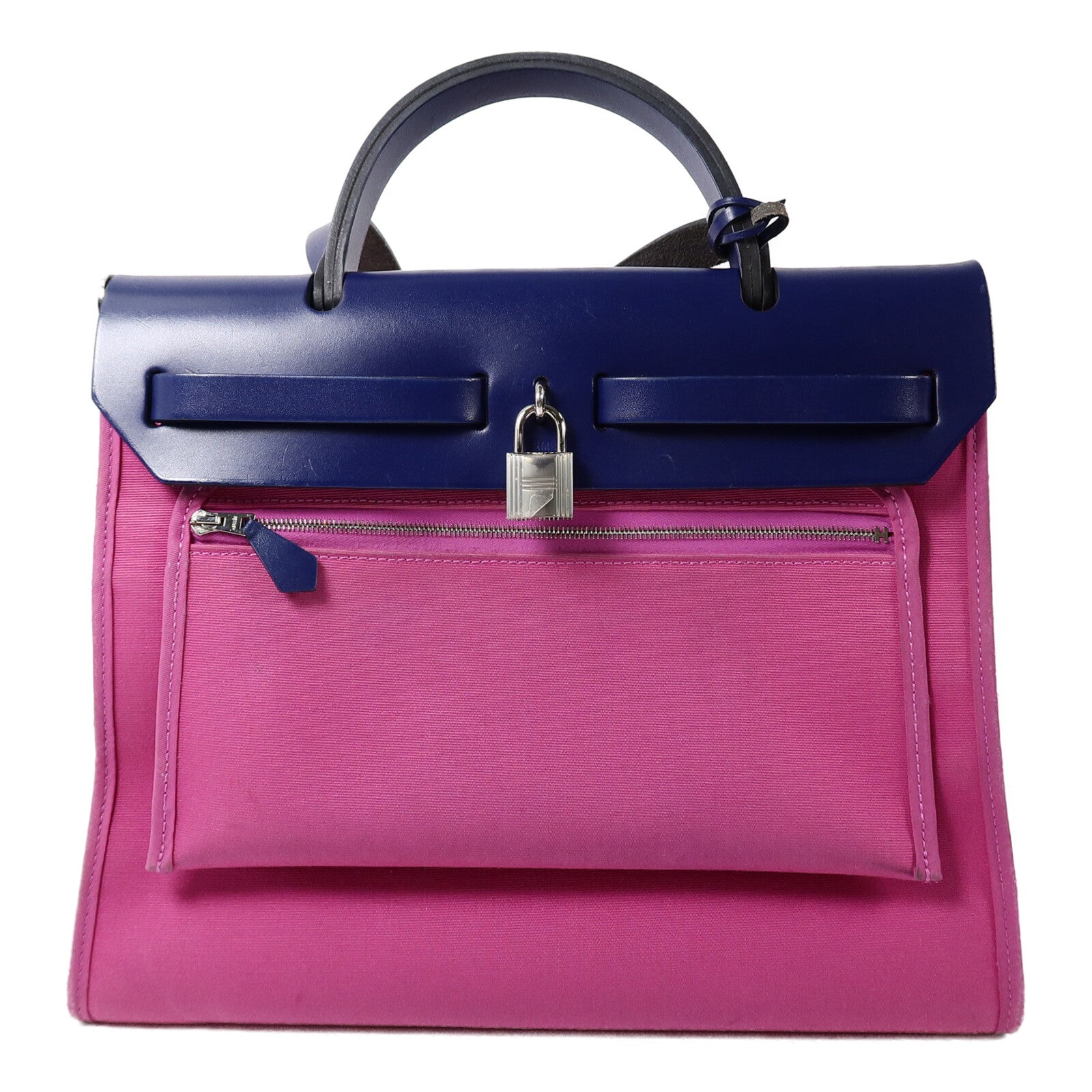 HERMES 帆布Herbag PM手挽肩背兩用袋Magnolia