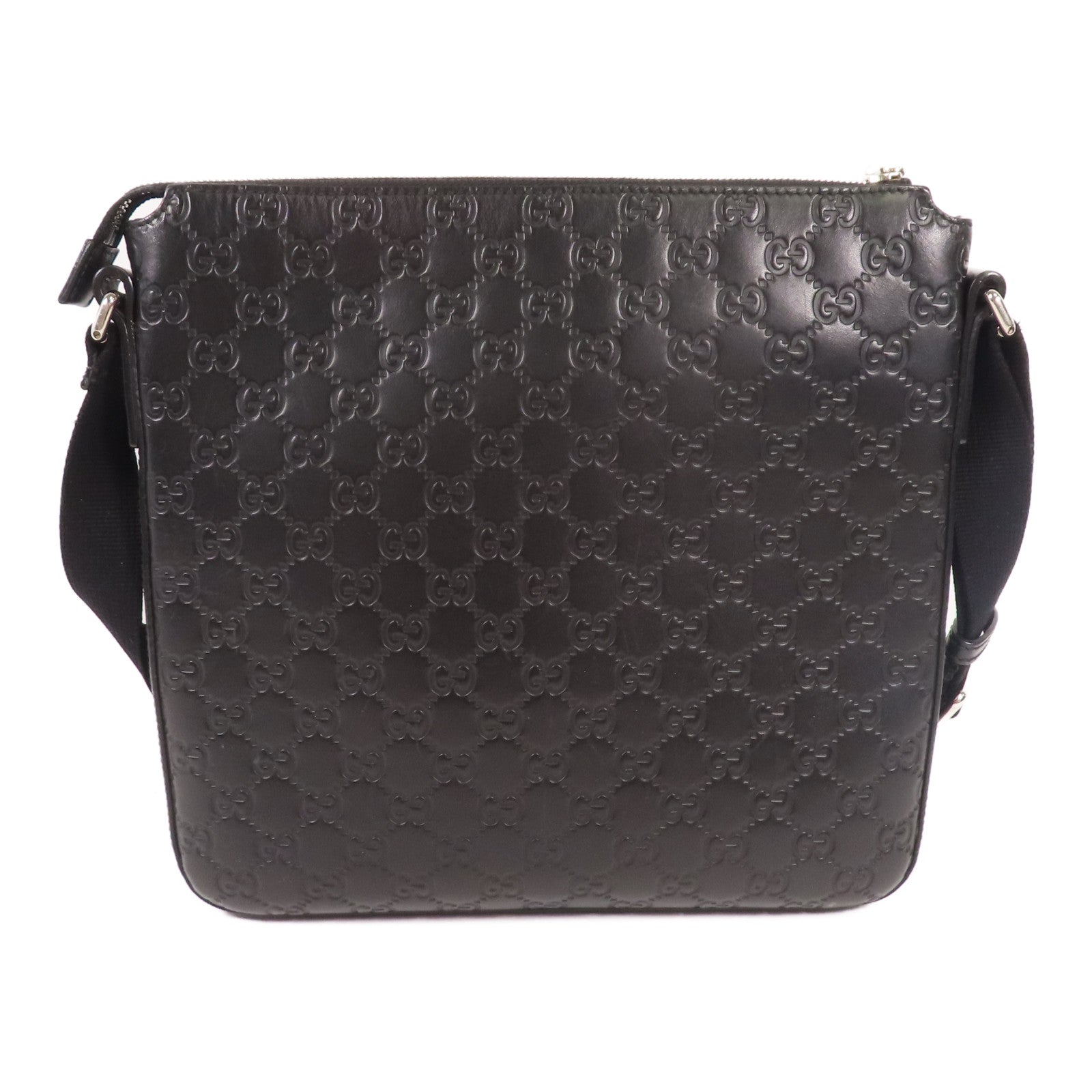 GUCCI GG SHW Shoulder Bag Calfskin Leather 406408 Black