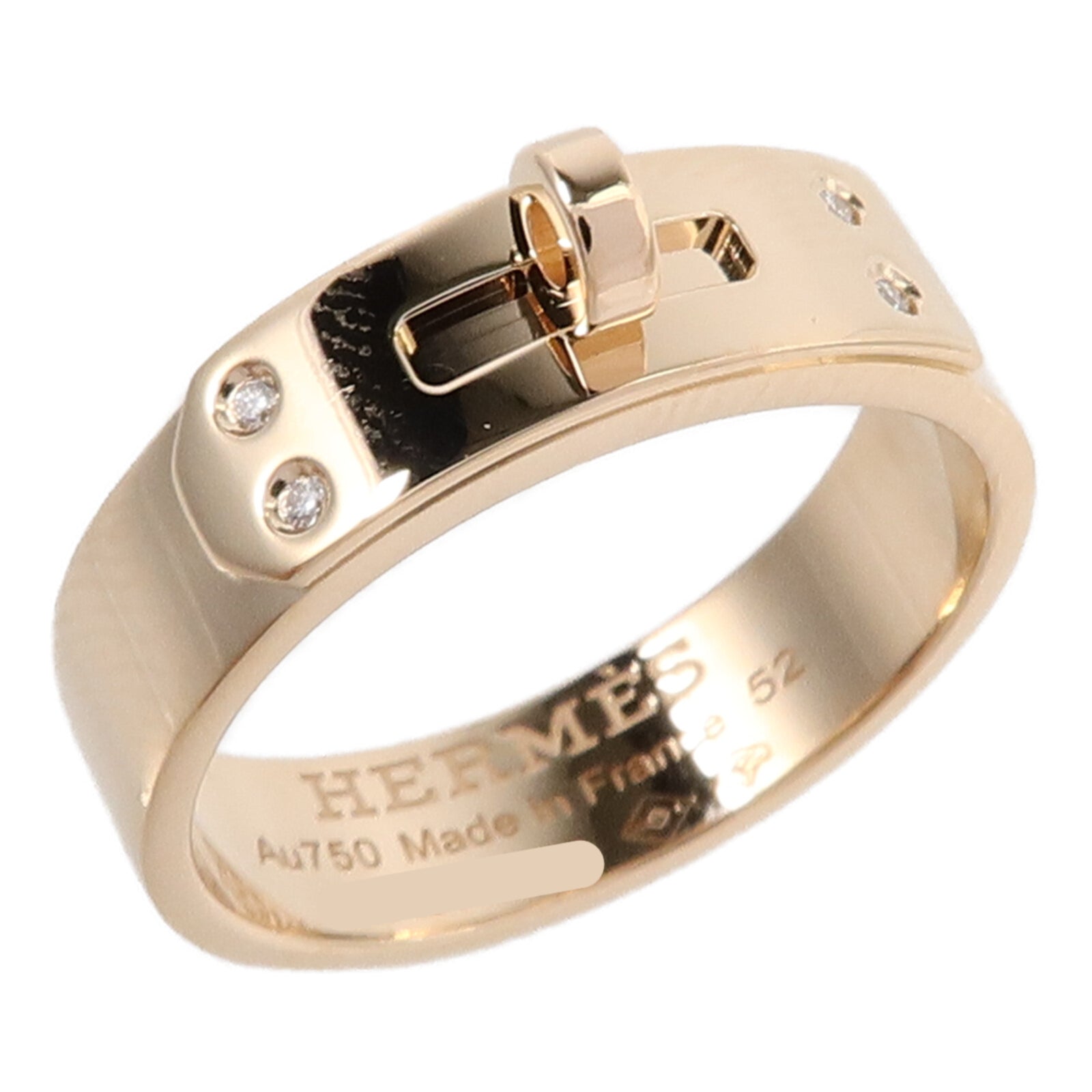 HERMES 18K玫瑰金Kelly Ring戒指