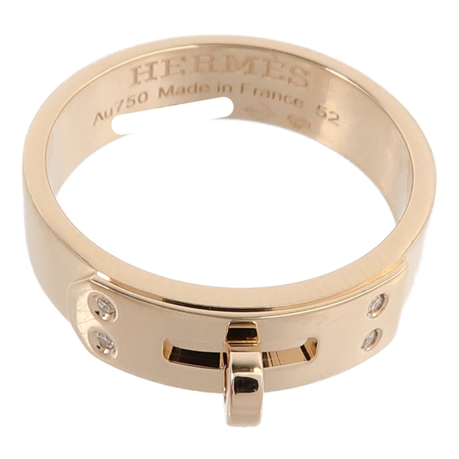 HERMES 18K玫瑰金Kelly Ring戒指