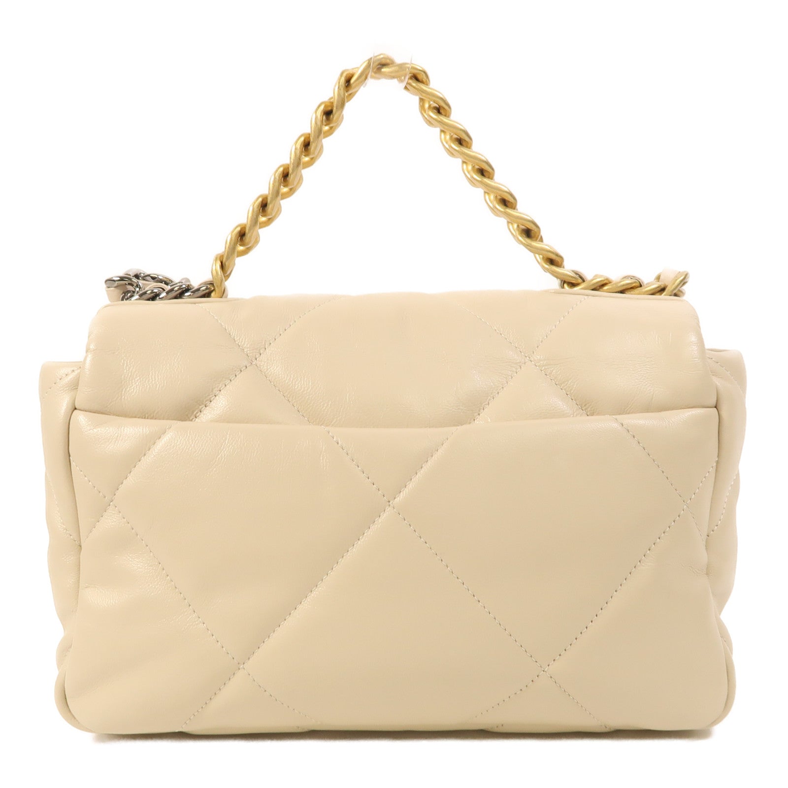 CHANEL 羊皮皮革C19 Small手挽肩背兩用袋