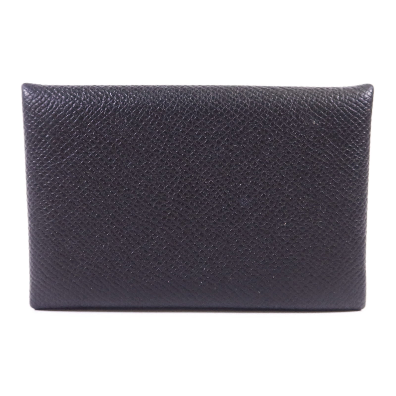 HERMES Epsom皮革Calvi銀扣卡片套