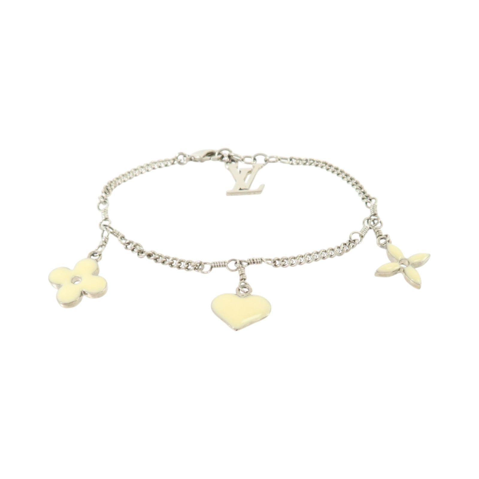 LOUIS VUITTON 金屬/PVC Bracelet Sweet Monogram銀扣手鏈