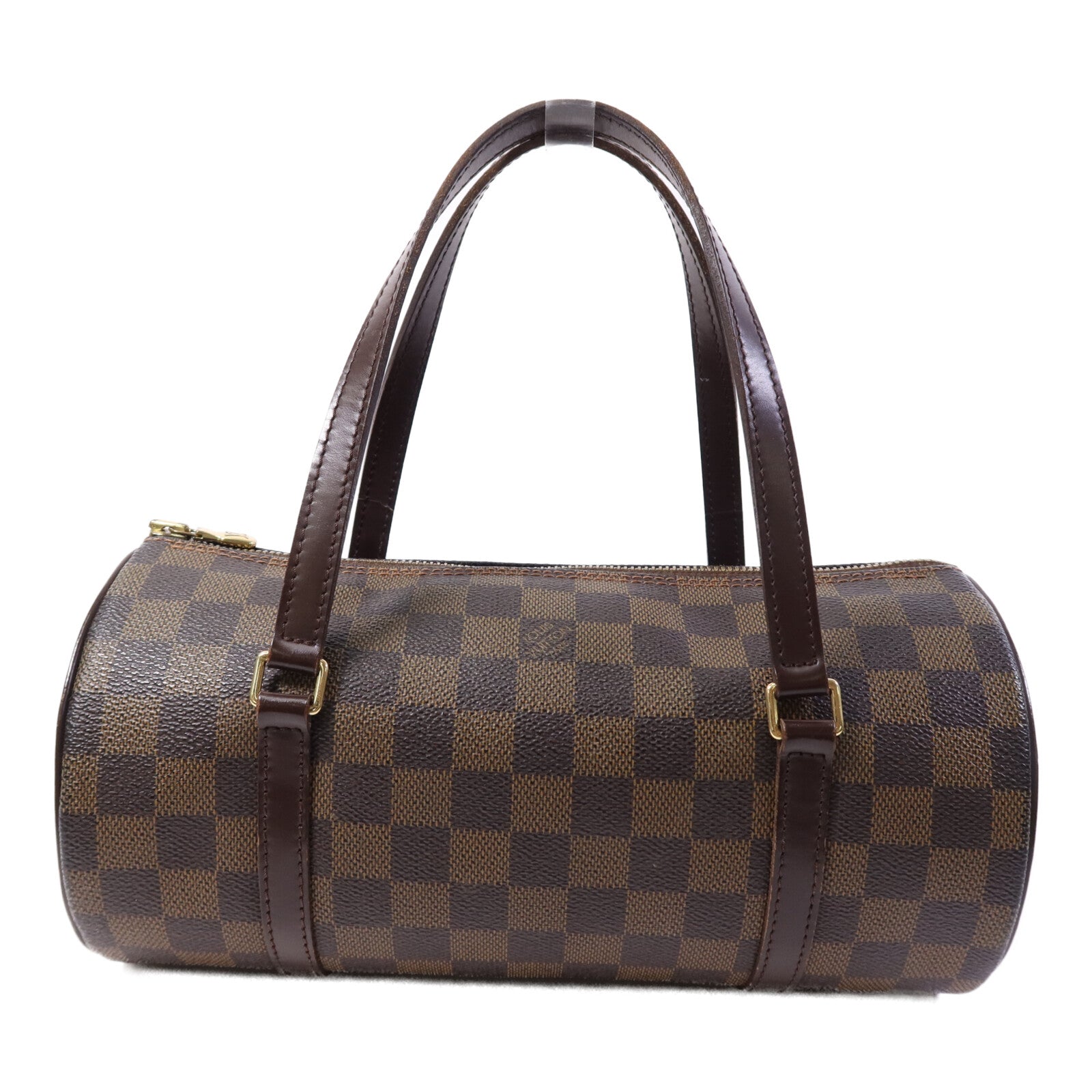 LOUIS VUITTON Damier Papillon PM金扣手挽袋