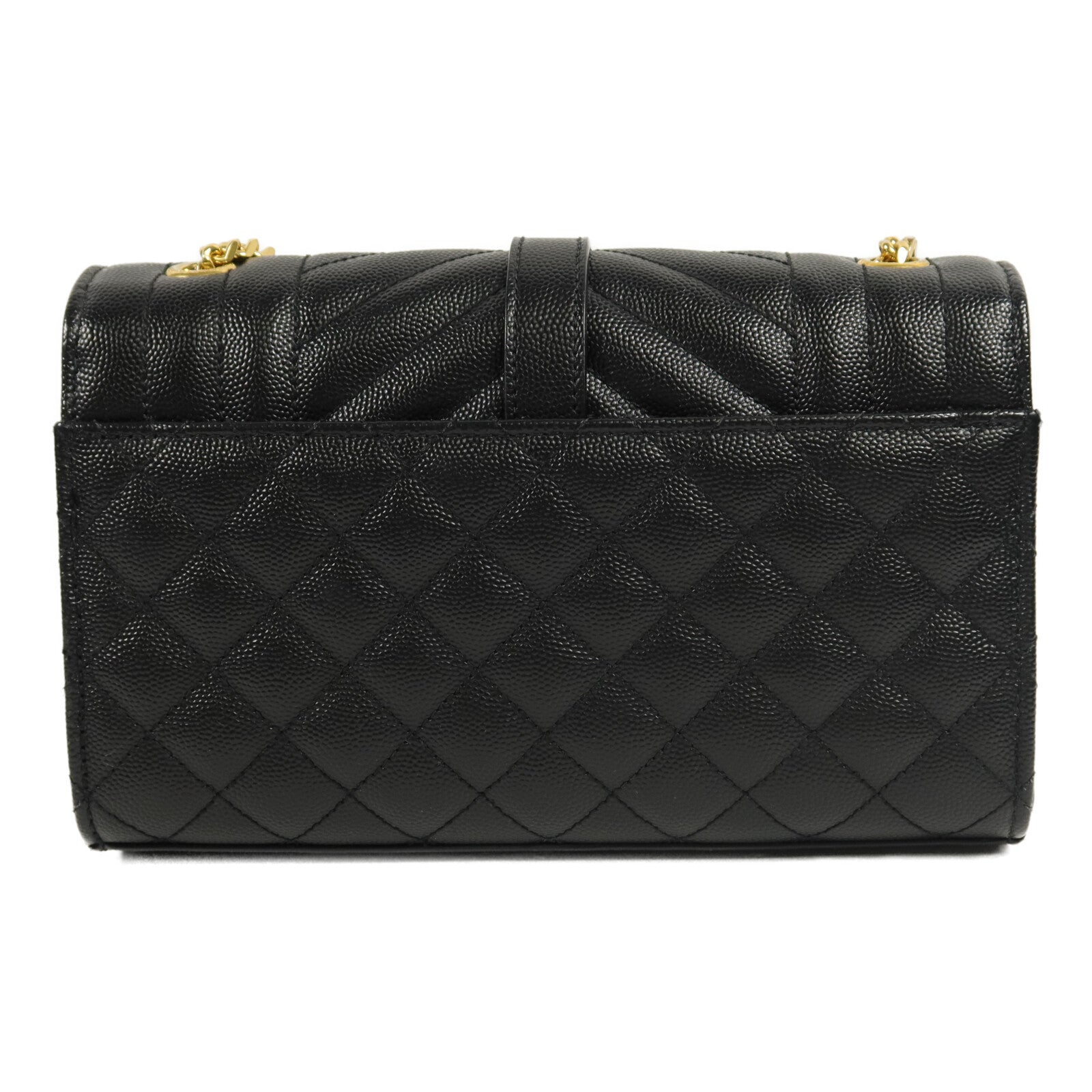 SAINT LAURENT 牛皮皮革Envelope鏈帶肩背袋