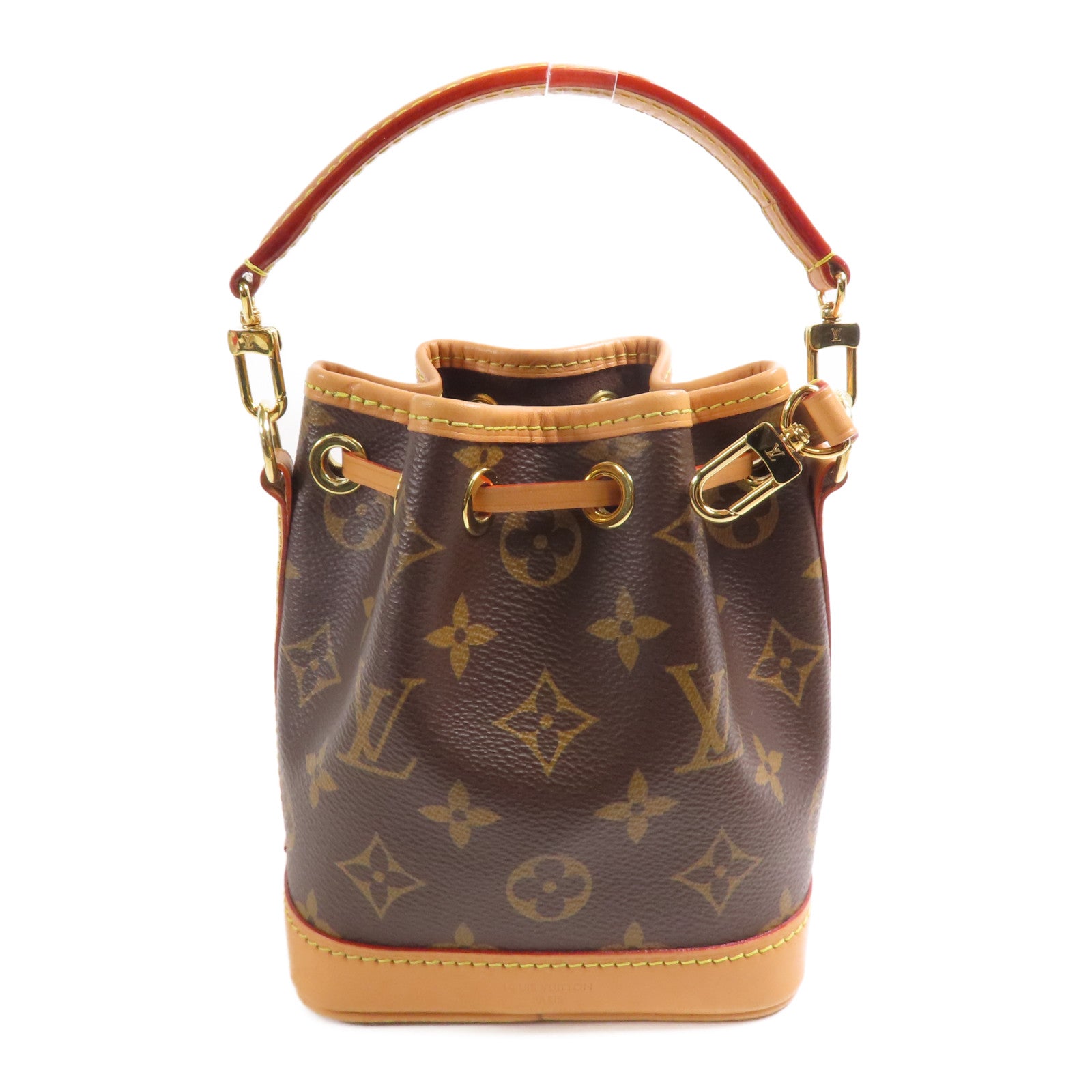 LOUIS VUITTON LV GHW Nano Noe 2way Handbag M81266 Monogram Brown