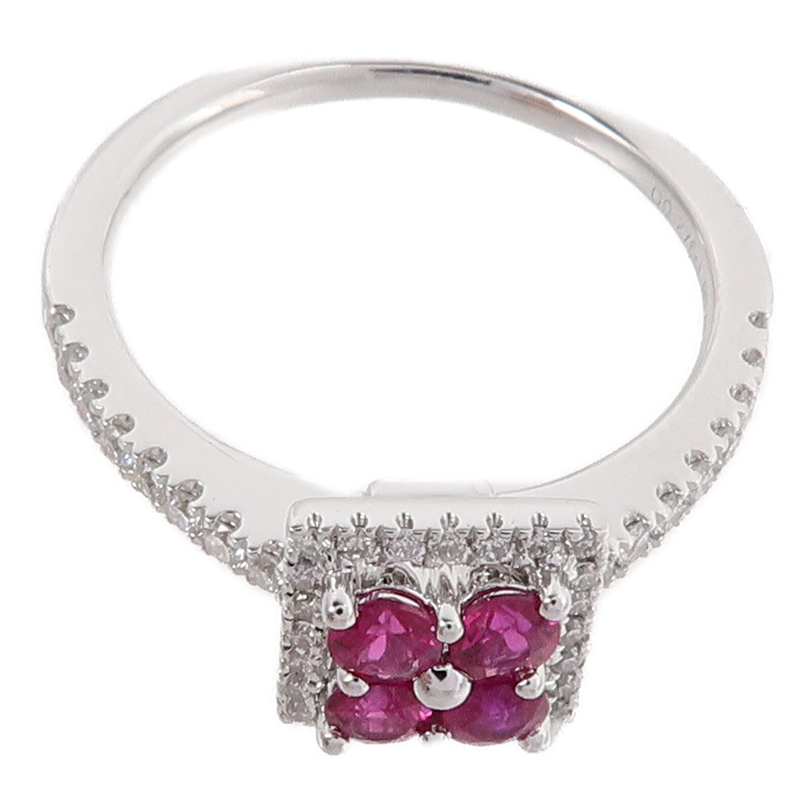 JEWELRY 18K白金Ruby Diamond Ring紅寶石鑽石戒指