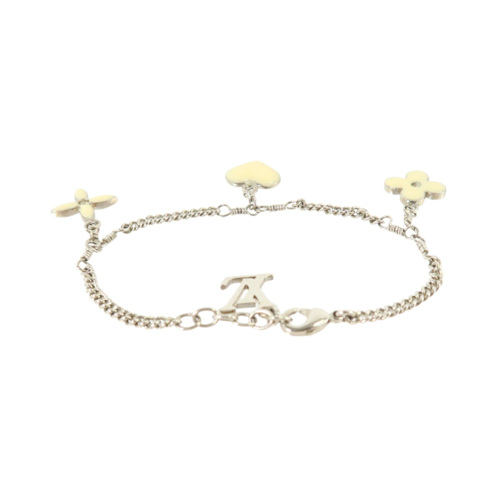 LOUIS VUITTON 金屬/PVC Bracelet Sweet Monogram銀扣手鏈