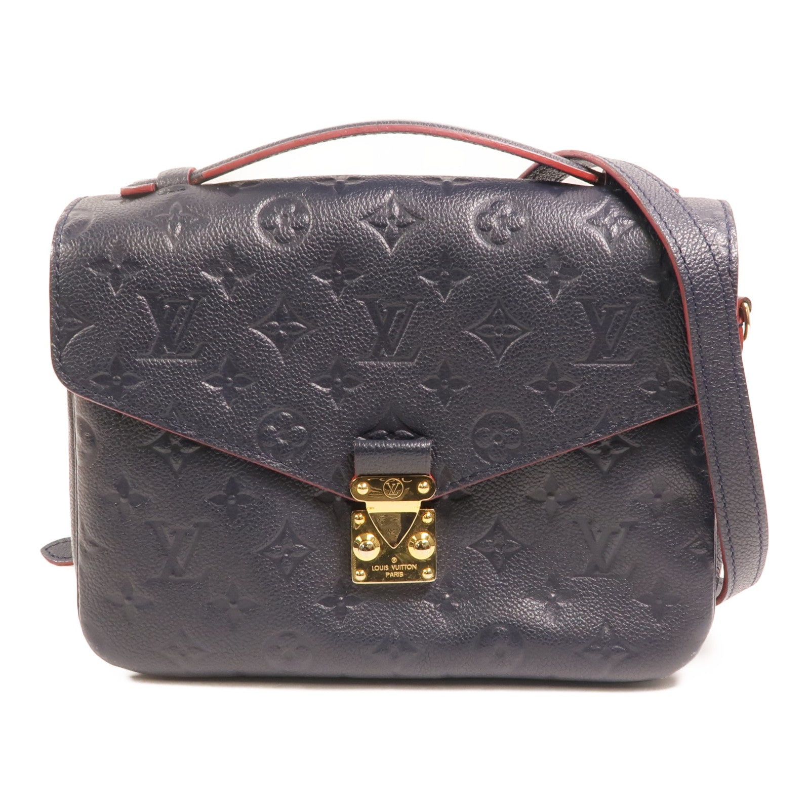 LOUIS VUITTON Monogram Empreinte Pochette Metis金扣手挽肩背兩用袋
