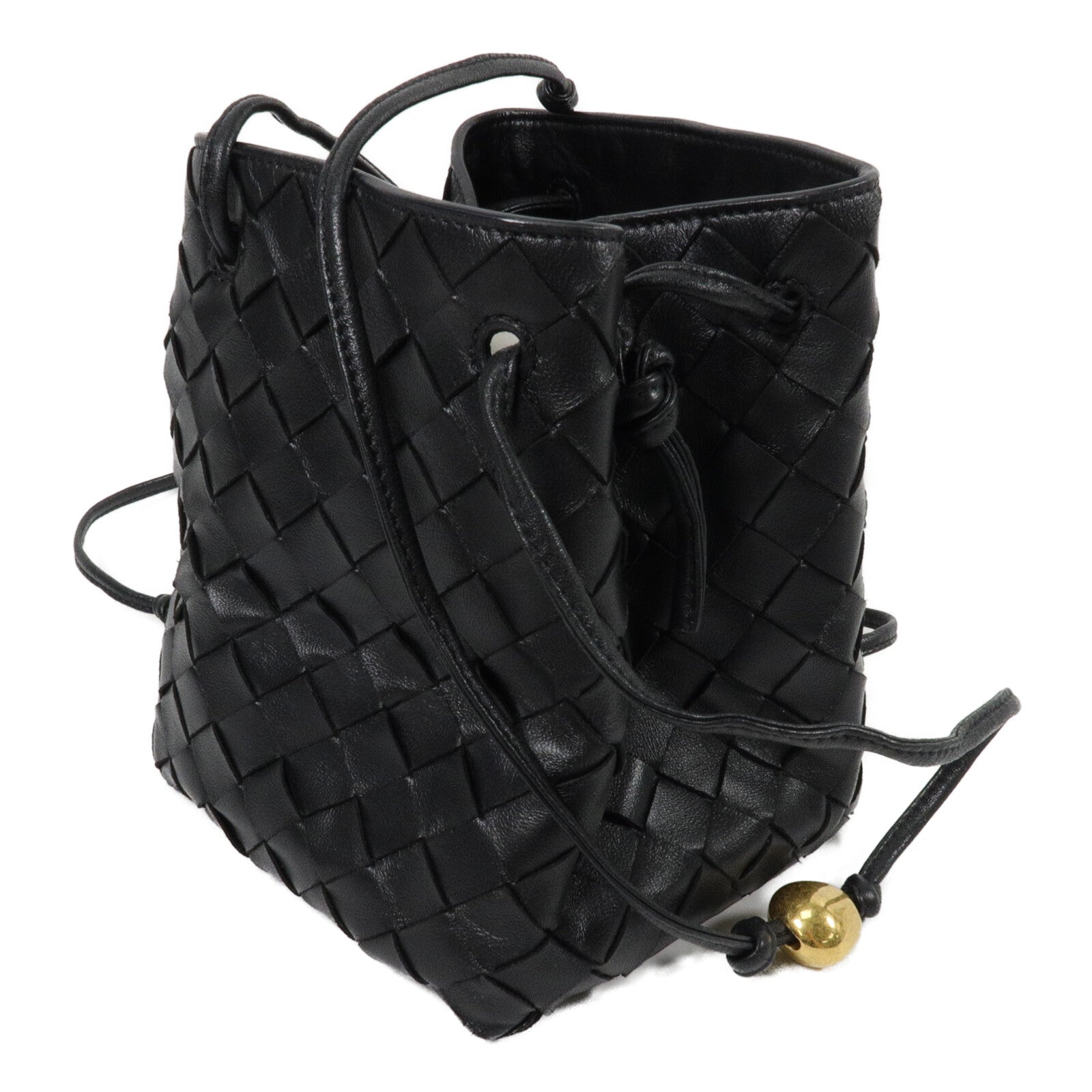 BOTTEGA VENETA 羊皮皮革Intrecciato Small Drawstring Bucket肩背袋