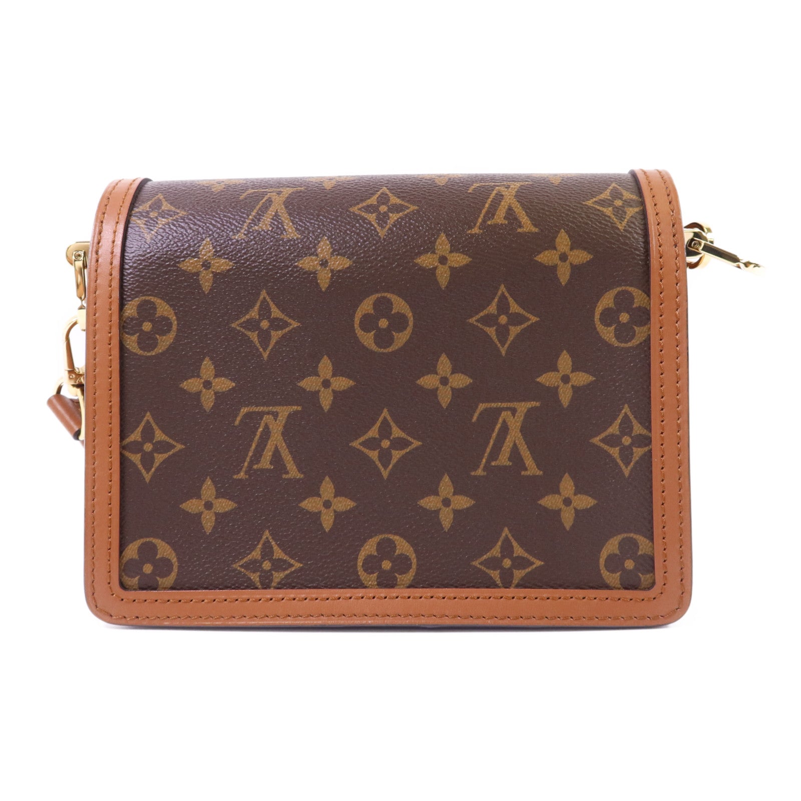 LOUIS VUITTON Monogram Reverse Mini Dauphine金扣肩背袋