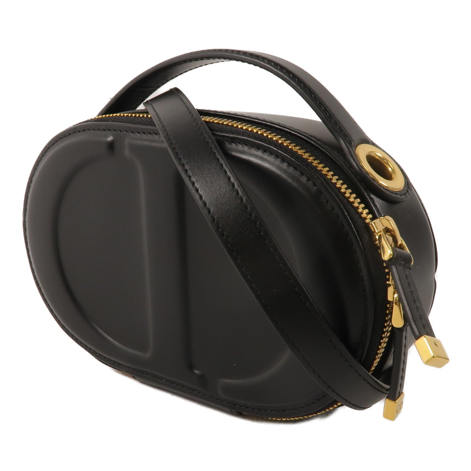 Dior 牛皮皮革CD Signature Oval Camera Bag鏈帶手挽肩背兩用袋