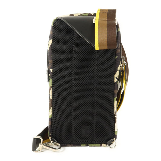 FENDI 尼龍Shoulder Bag銀扣肩背袋