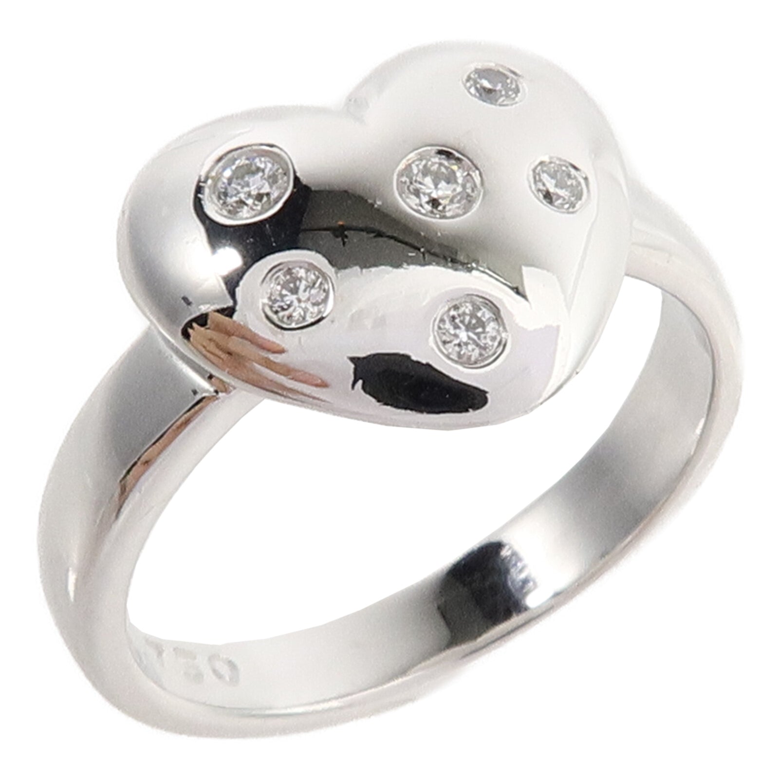 TIFFANY&CO 18K白金Etoile Heart Diamond Ring戒指