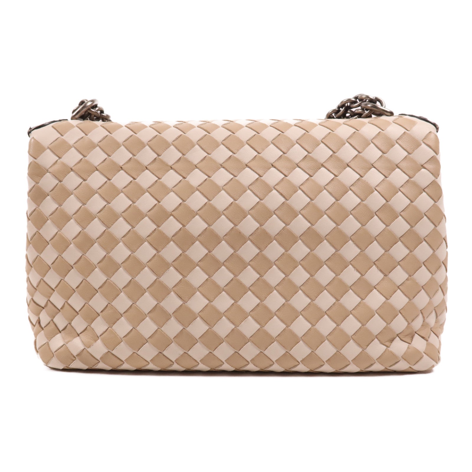 BOTTEGA VENETA 羊皮皮革Olimpia Checker銀扣肩背袋