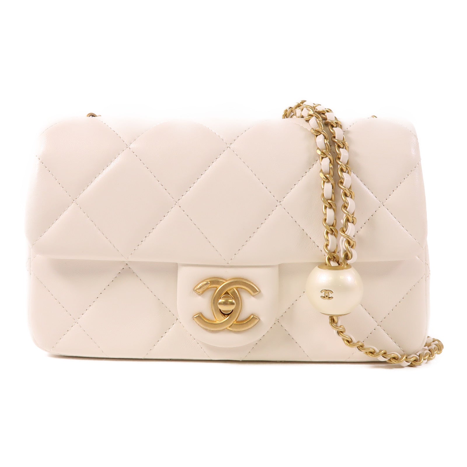CHANEL 【激減優惠】牛皮皮革Chain Shoulder Bag金扣肩背袋