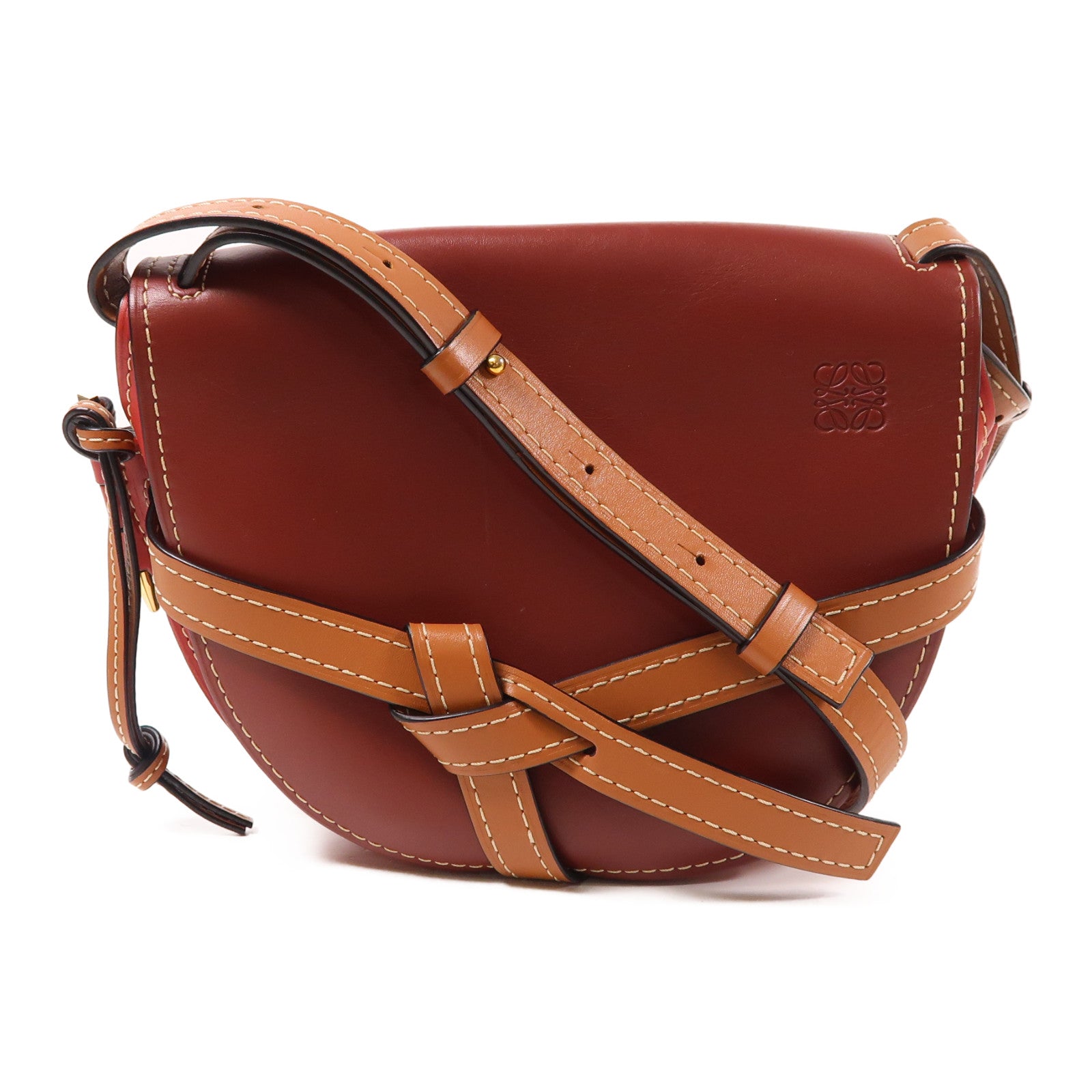 LOEWE 牛皮皮革Gate Small金扣肩背袋