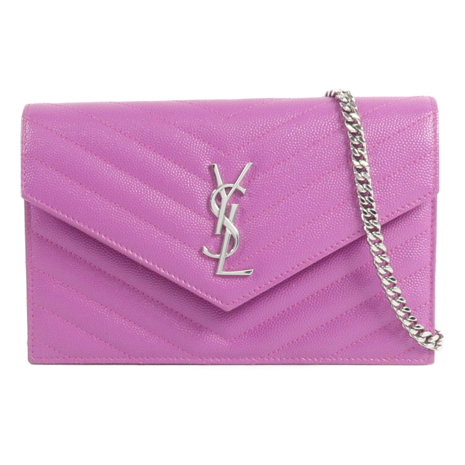 SAINT LAURENT 牛皮皮革Cassandra Envelope Chain Wallet