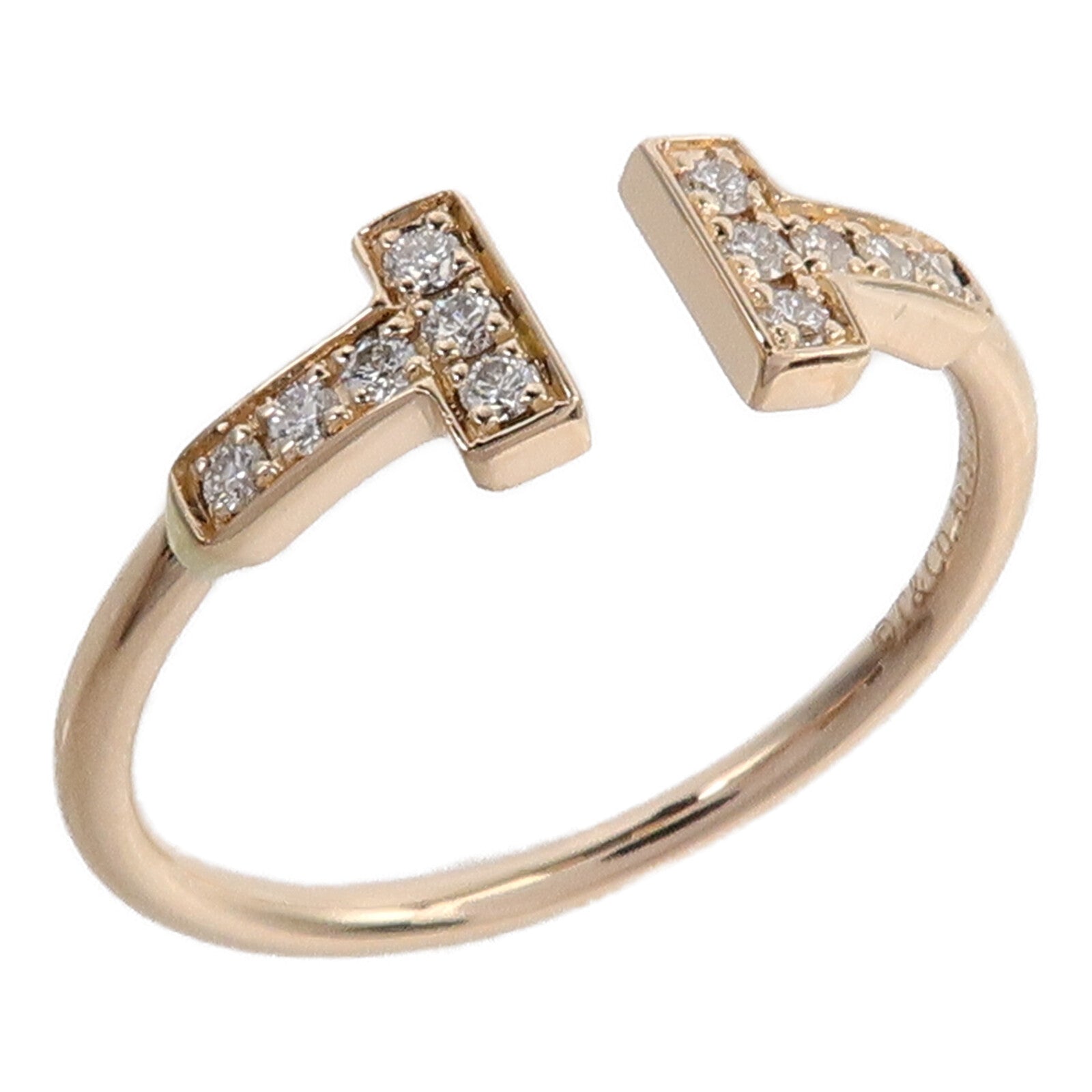 TIFFANY&CO 18K玫瑰金T Wire Diamond Ring鑽石戒指