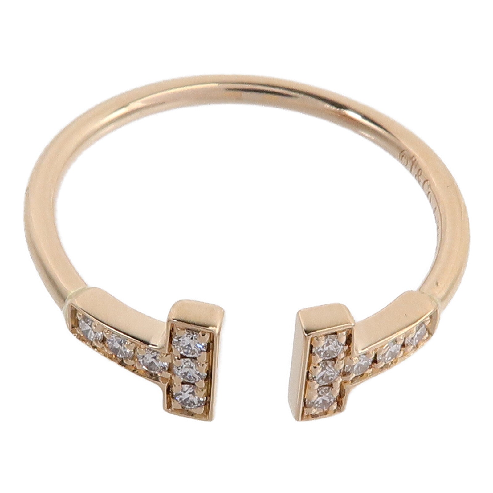 TIFFANY&CO 18K玫瑰金T Wire Diamond Ring鑽石戒指