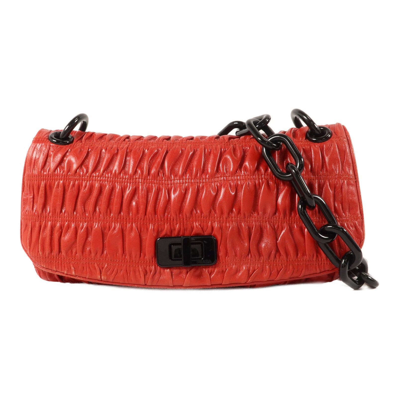 PRADA 牛皮皮革Gaufre Flap肩背袋