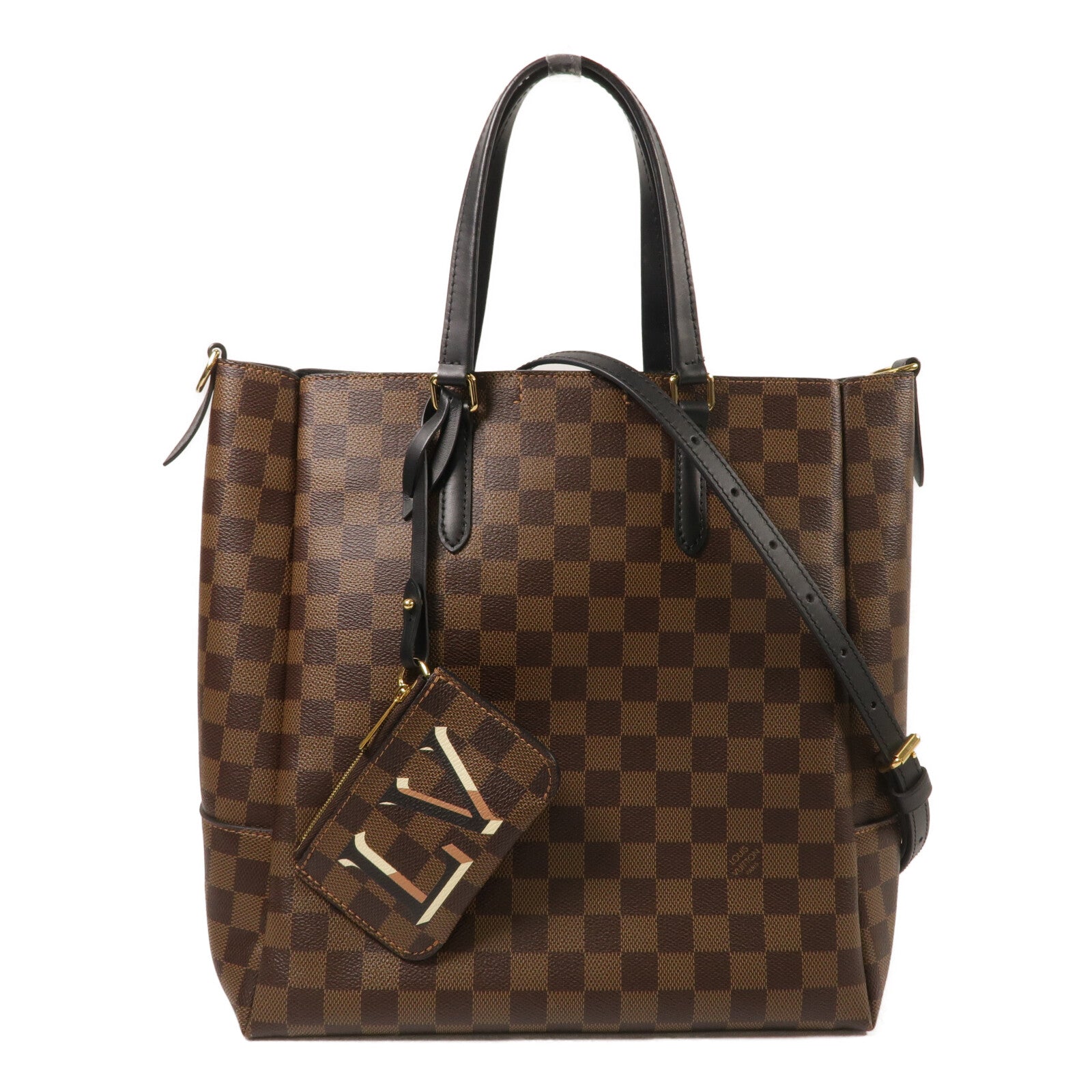 LOUIS VUITTON Damier Belmont MM手挽肩背兩用袋