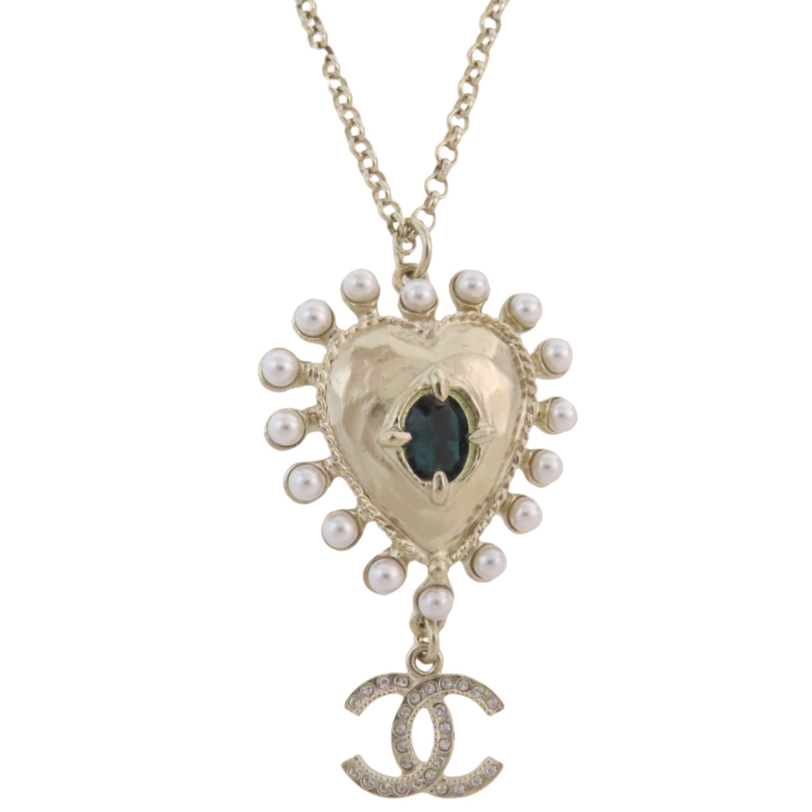 CHANEL 【激減優惠】金屬/PVC/仿珍珠Necklace金扣項鏈