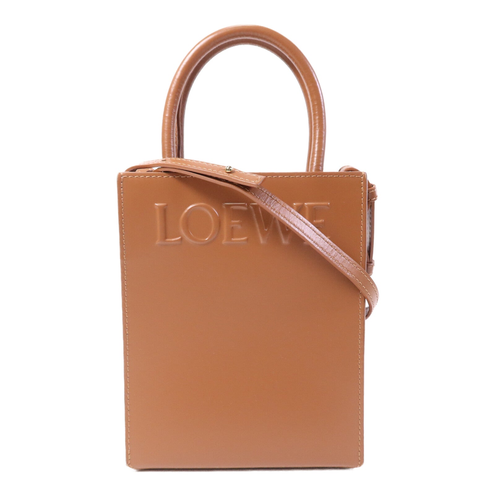 LOEWE 【激減優惠】牛皮皮革Standard A5 Tote金扣手挽肩背兩用袋