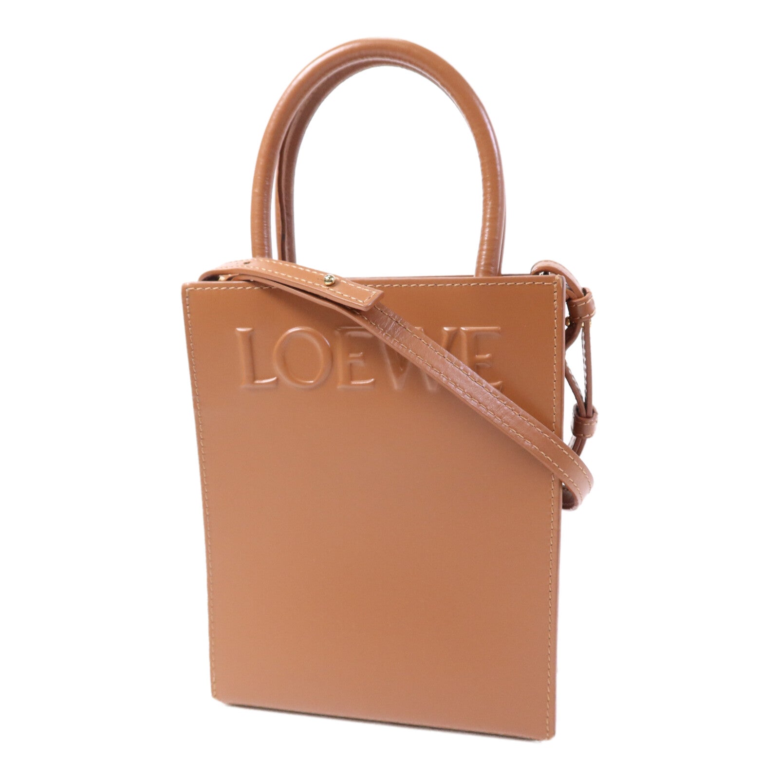 LOEWE 【激減優惠】牛皮皮革Standard A5 Tote金扣手挽肩背兩用袋