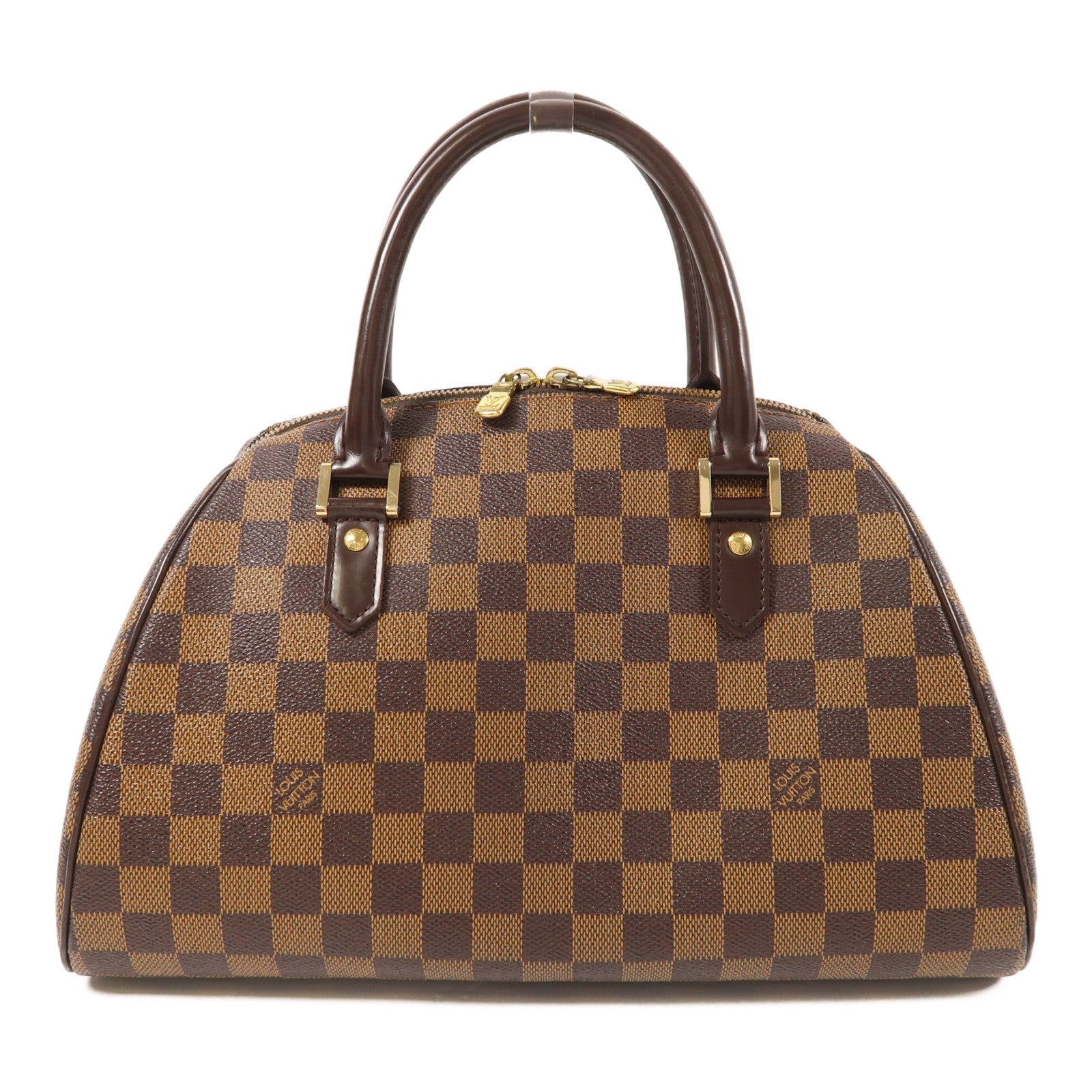 LOUIS VUITTON Damier Ribera MM金扣手挽袋