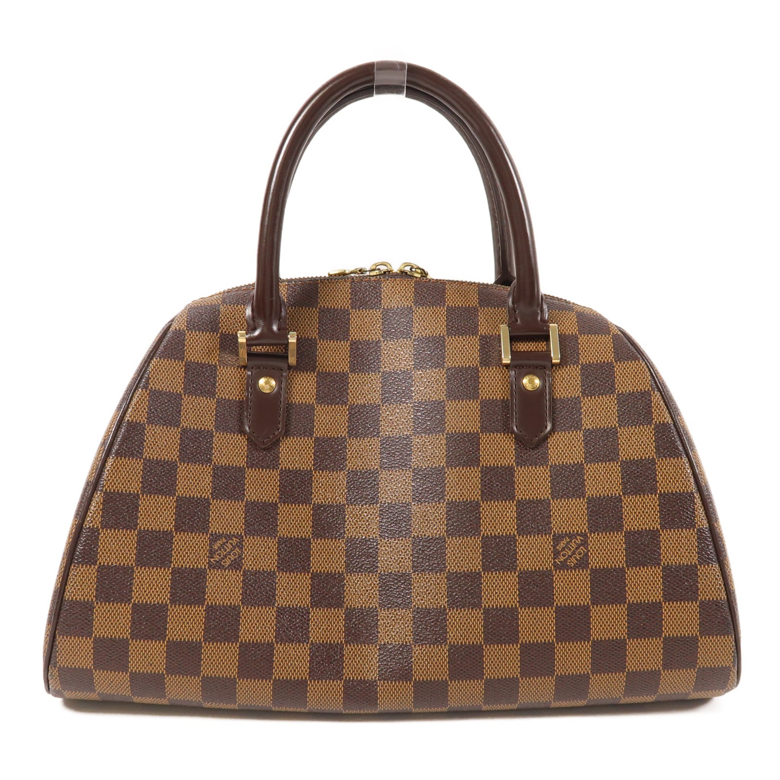 LOUIS VUITTON Damier Ribera MM金扣手挽袋