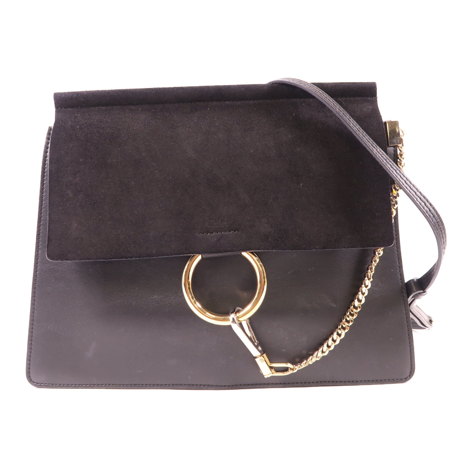 Chloe 牛皮皮革Faye金扣肩背袋
