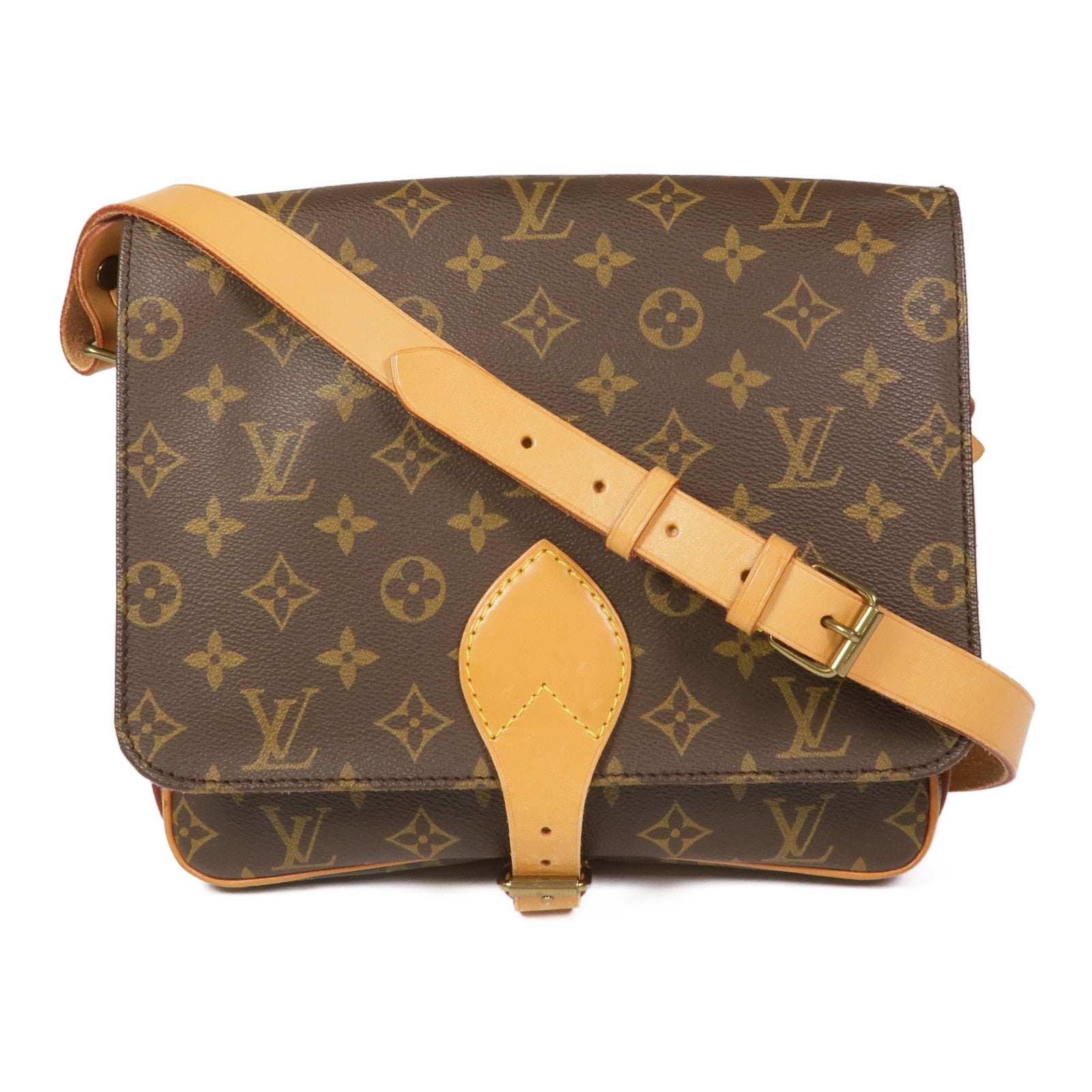 LOUIS VUITTON 【激減優惠】Monogram Cartouchiere GM金扣肩背袋