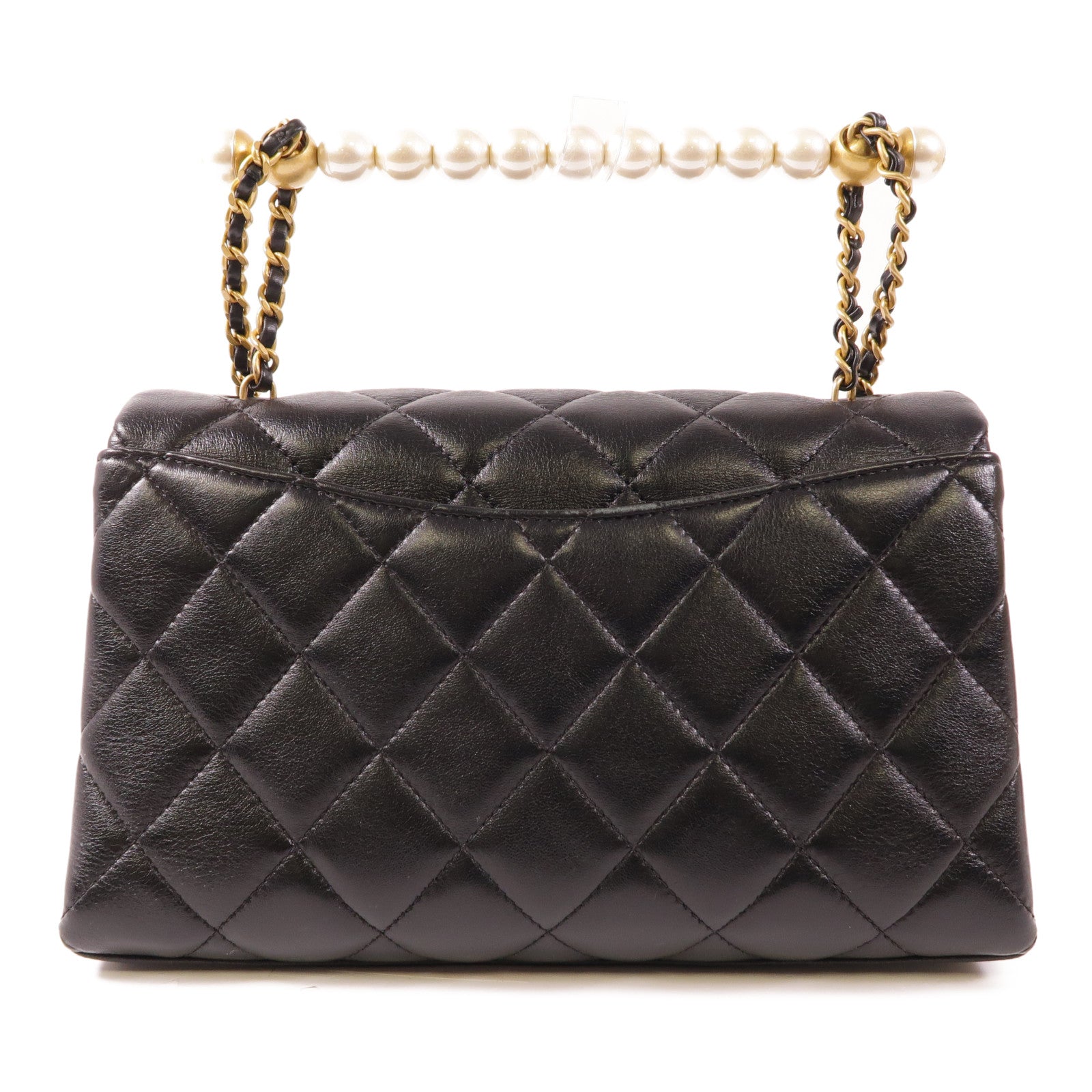 CHANEL 羊皮皮革Shoulder Bag金扣手挽肩背兩用袋