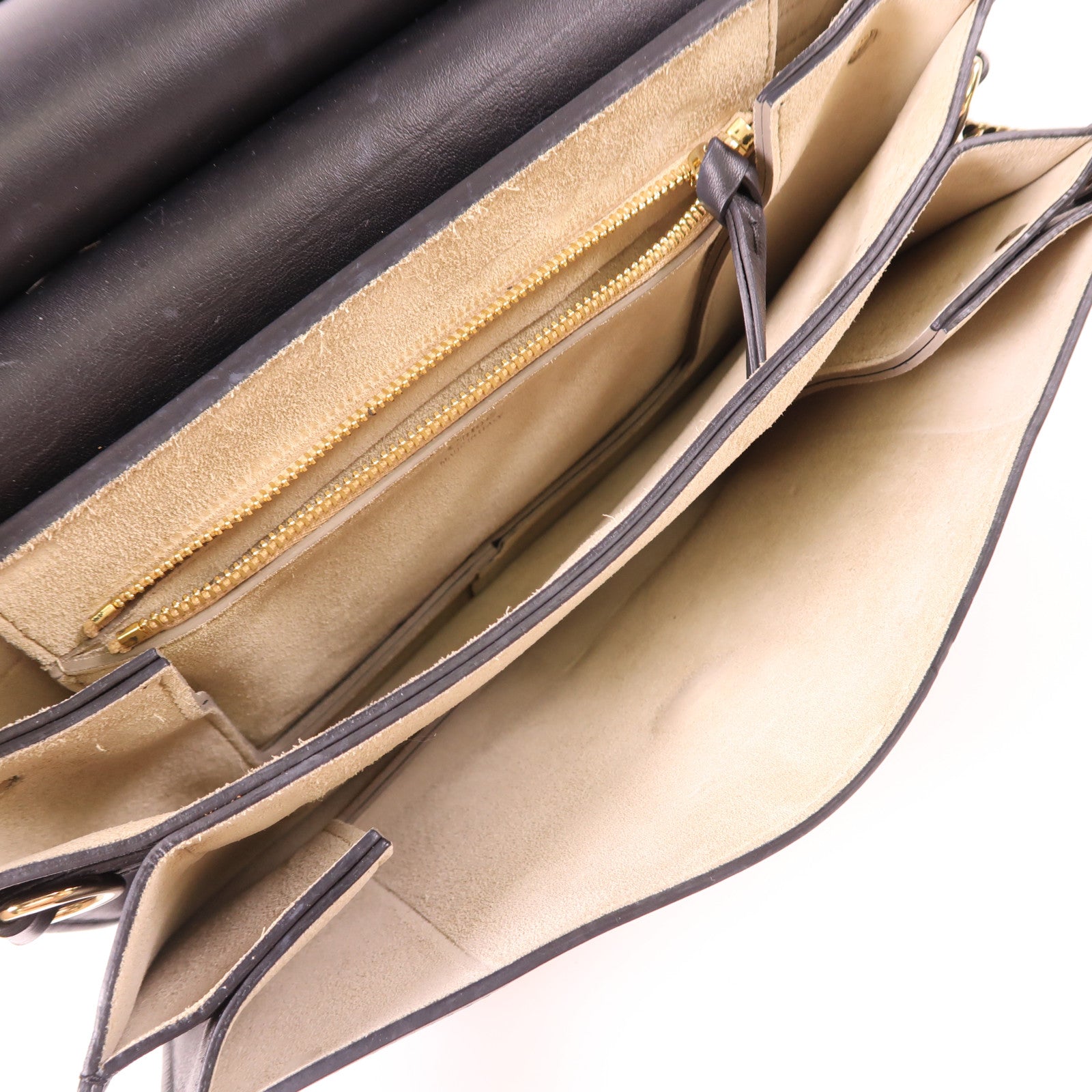 Chloe GHW Faye Shoulder Bag Calfskin Leather Black