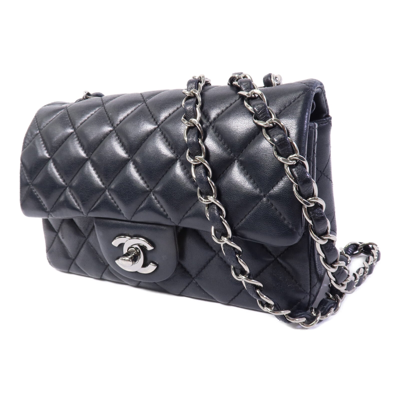 CHANEL 羊皮皮革Mini Classic 20鏈帶肩背袋
