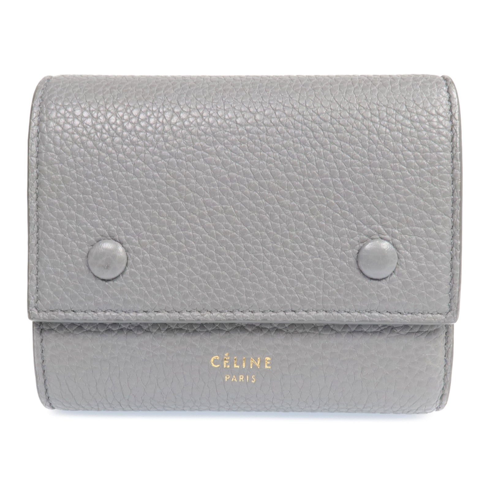 CELINE 【激減優惠】牛皮皮革Wallet金扣錢包