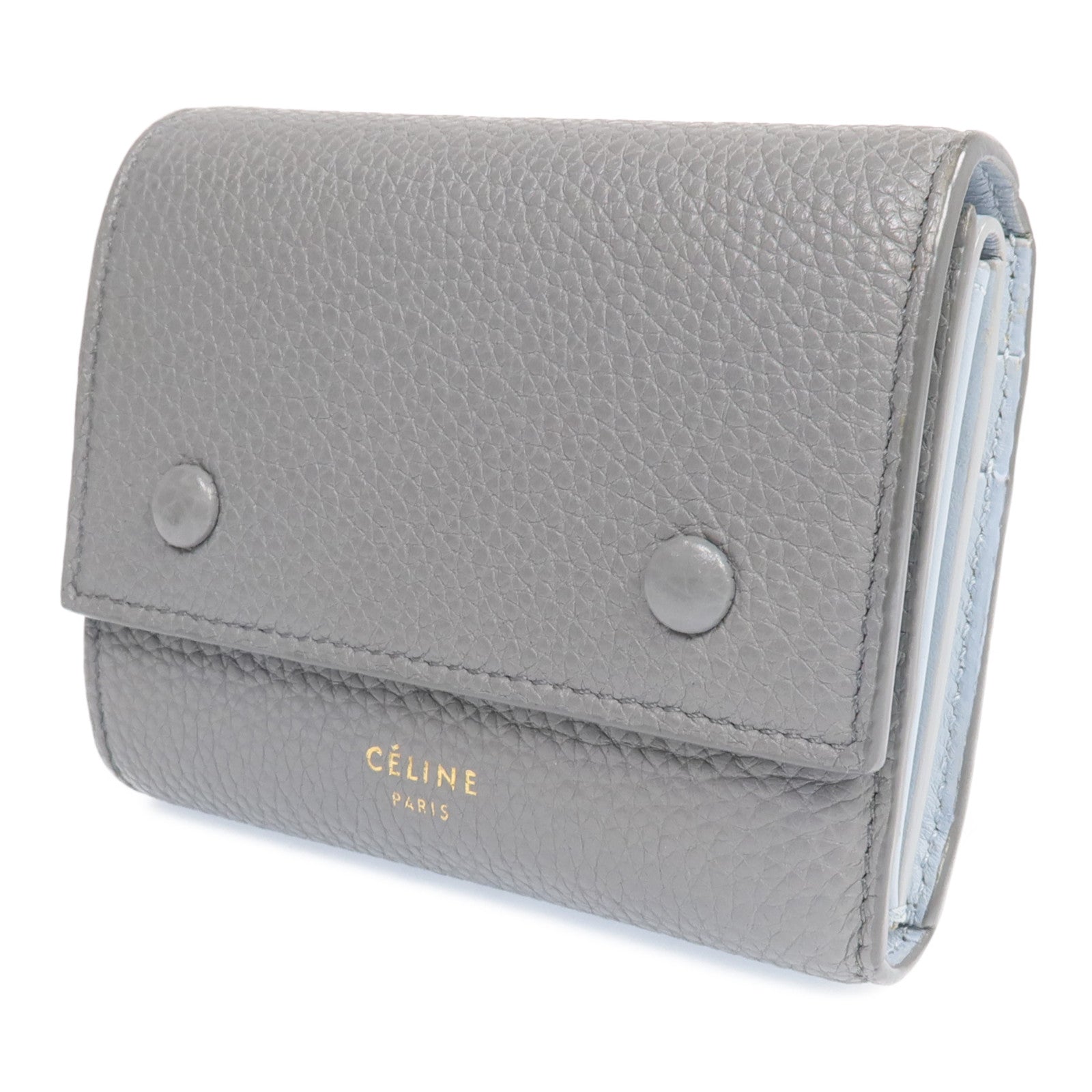 CELINE 牛皮皮革Wallet金扣錢包