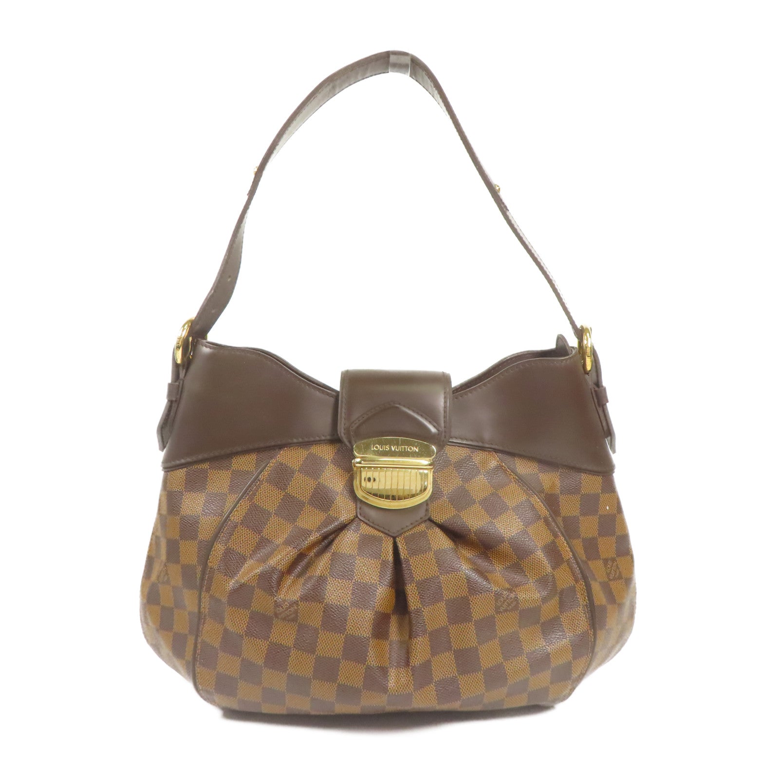 LOUIS VUITTON Damier Sistina MM金扣肩背袋