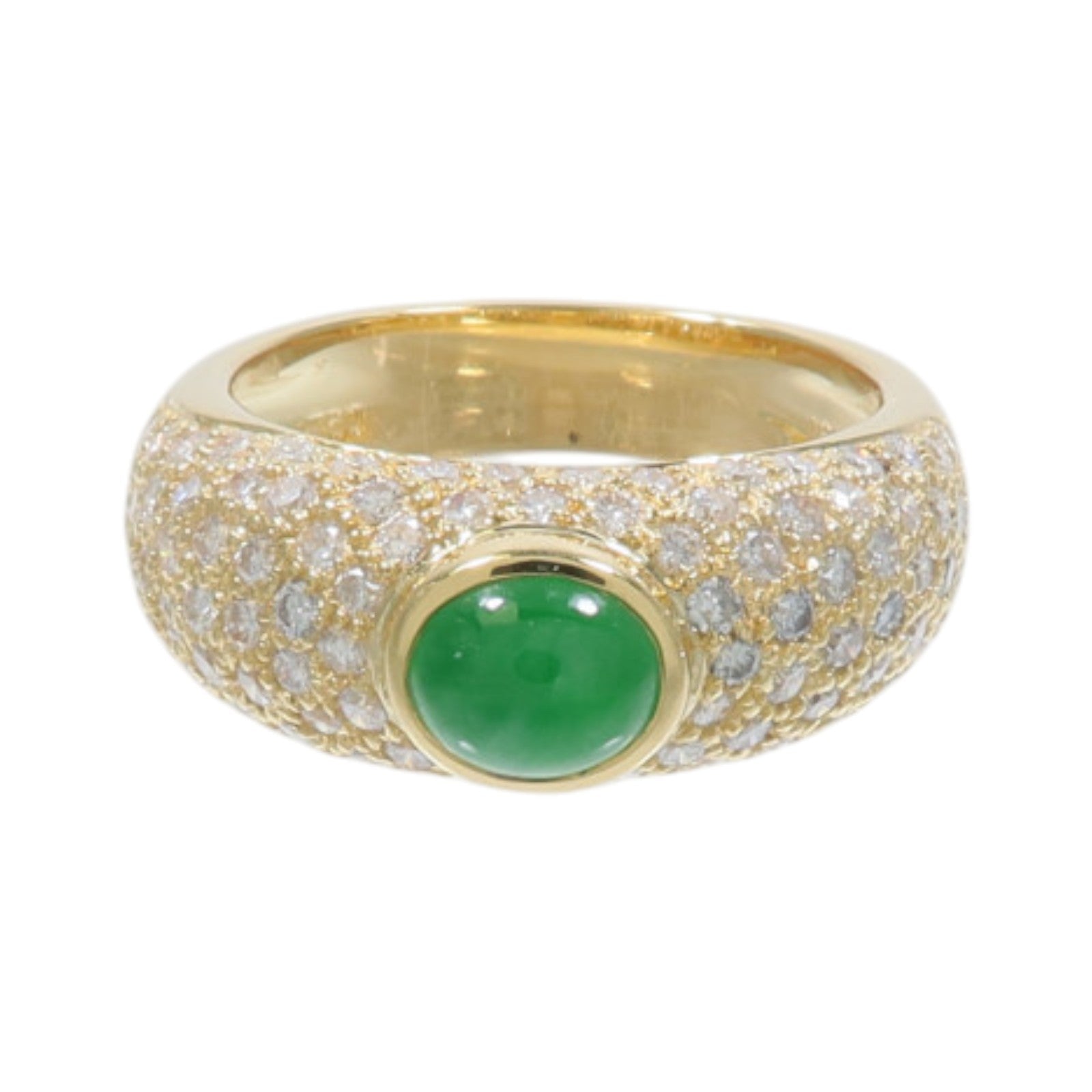 JEWELRY 18K黃金Jade Diamond Ring翡翠/鑽石戒指