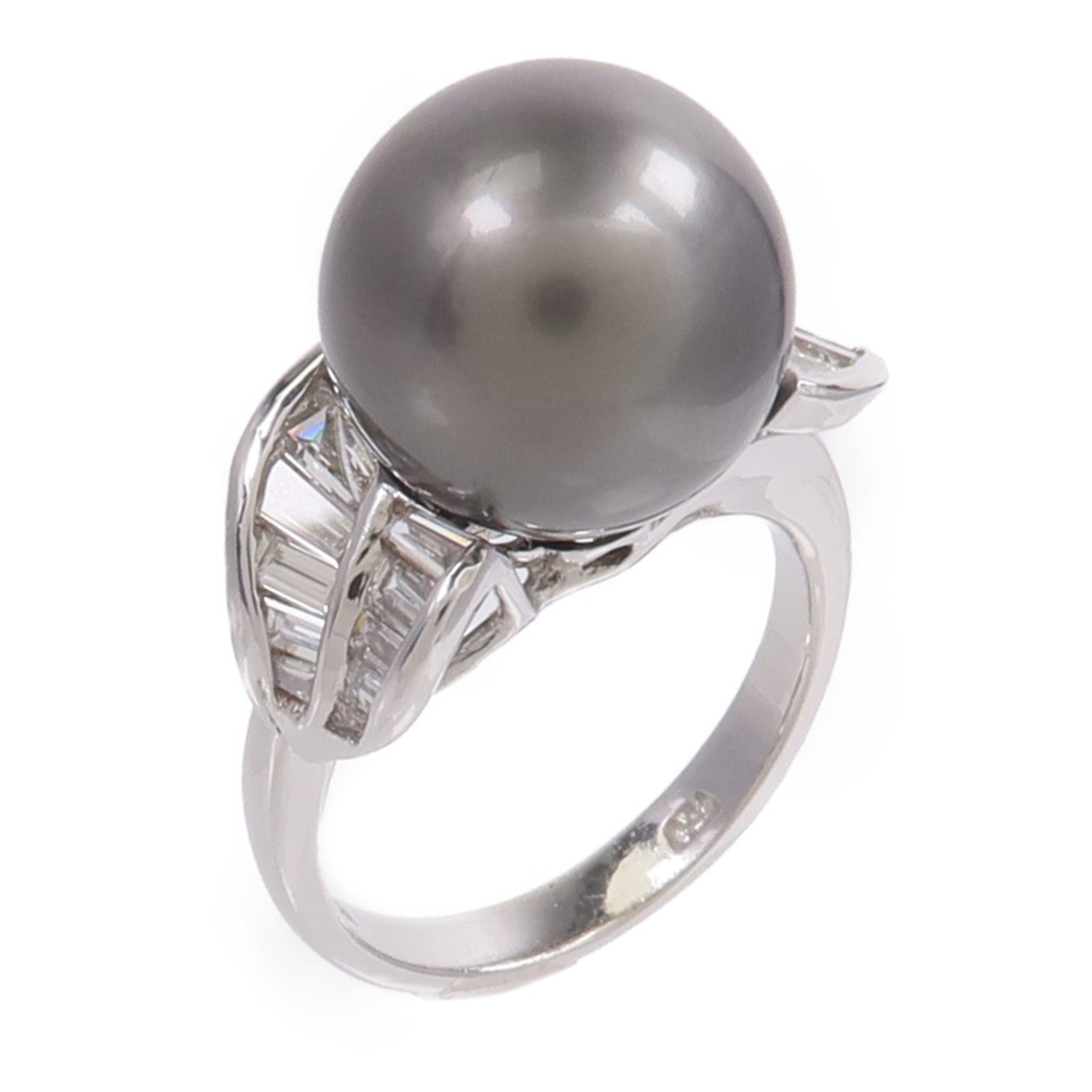 JEWELRY 18K白金Pearl Diamond Ring珍珠/鑽石戒指