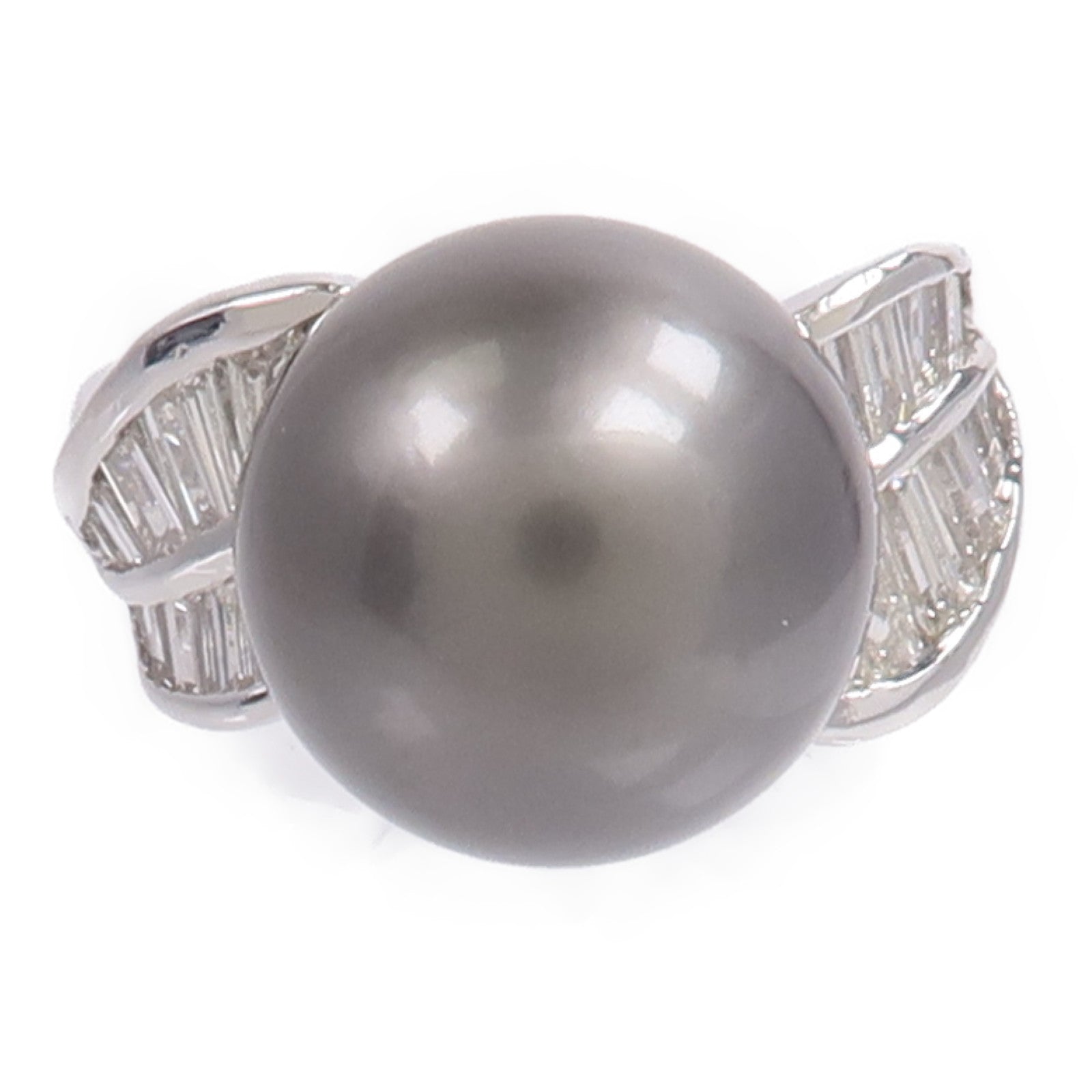 JEWELRY 18K白金Pearl Diamond Ring珍珠/鑽石戒指