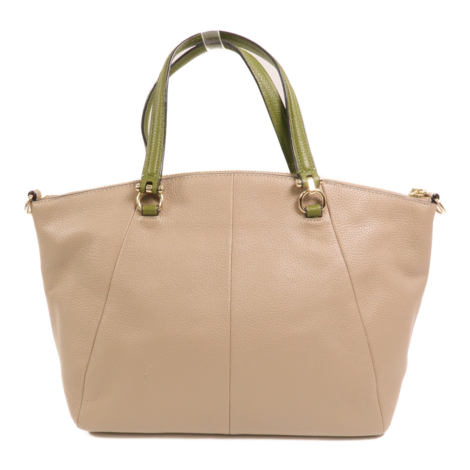 COACH 牛皮皮革2 Way Shoulder金扣手挽肩背兩用袋