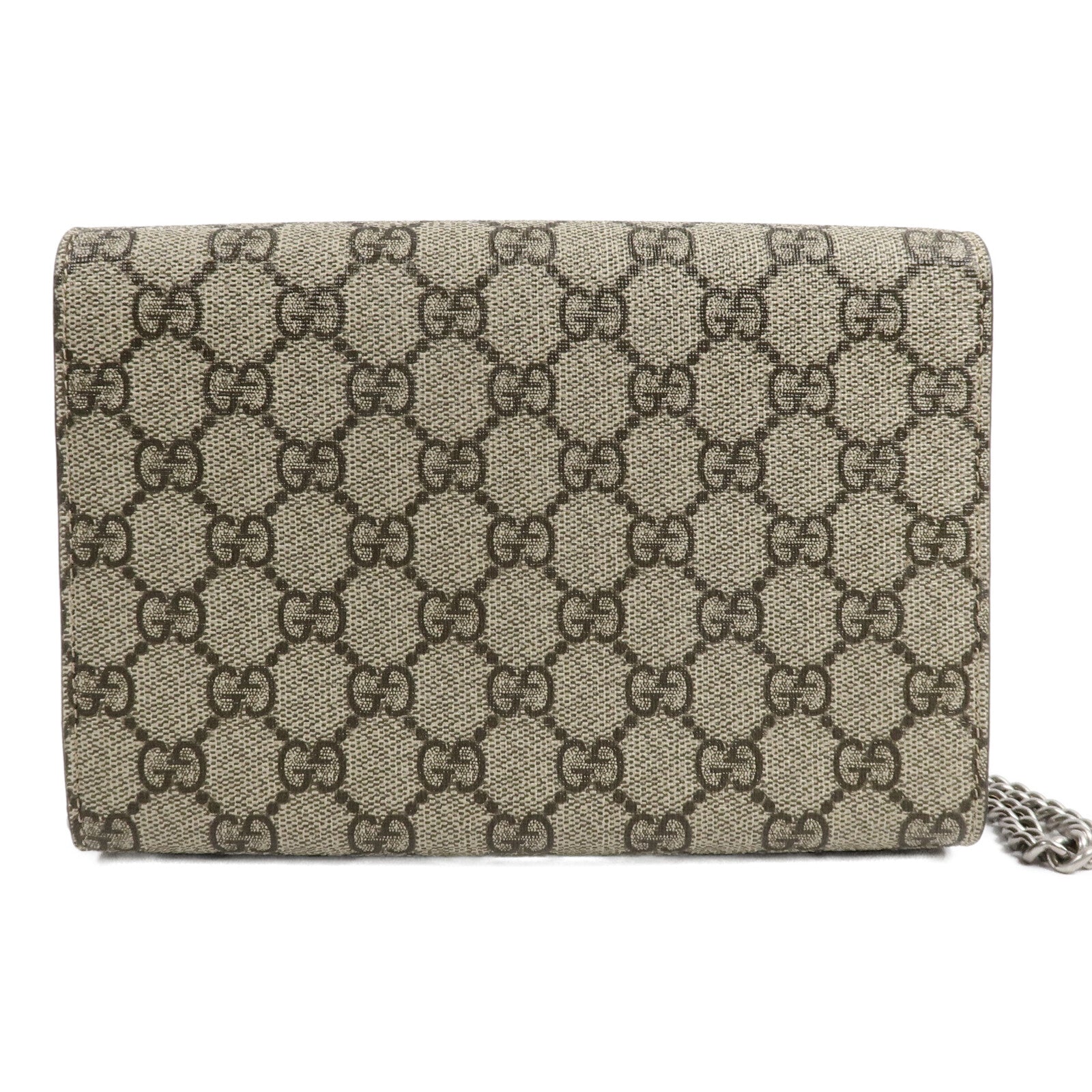 GUCCI 塗層帆布Dionysus Wallet On Chain鏈帶肩背袋